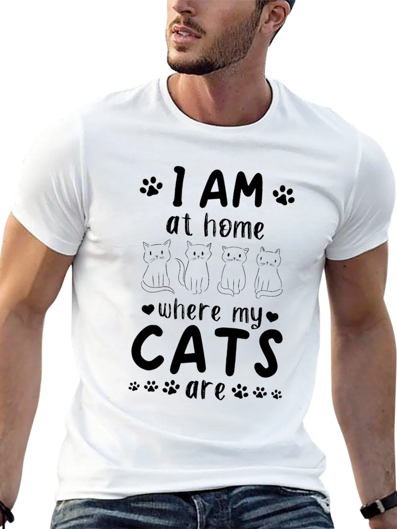 I AM Home Where My Cats Are T-Shirt