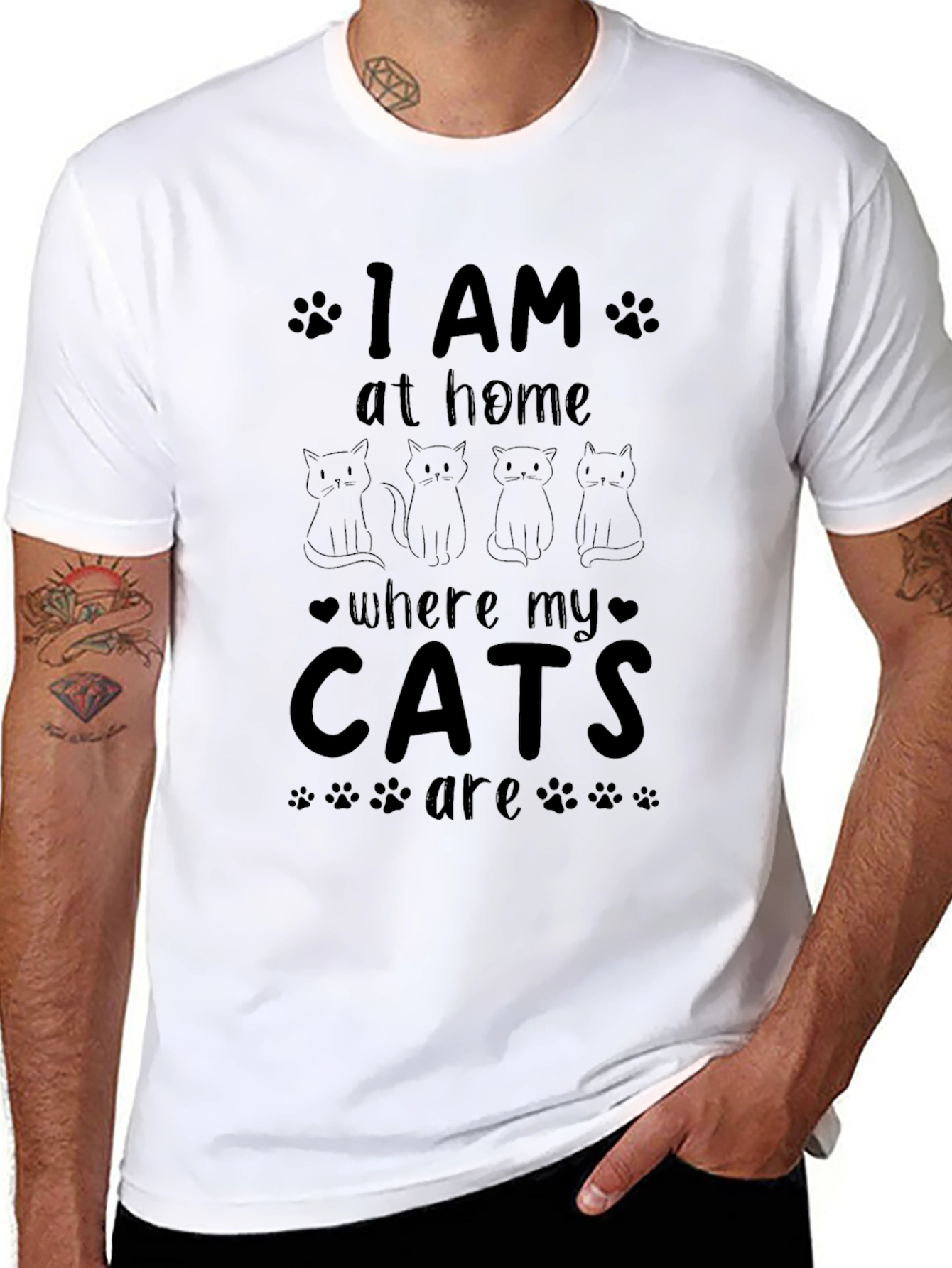 I AM Home Where My Cats Are T-Shirt