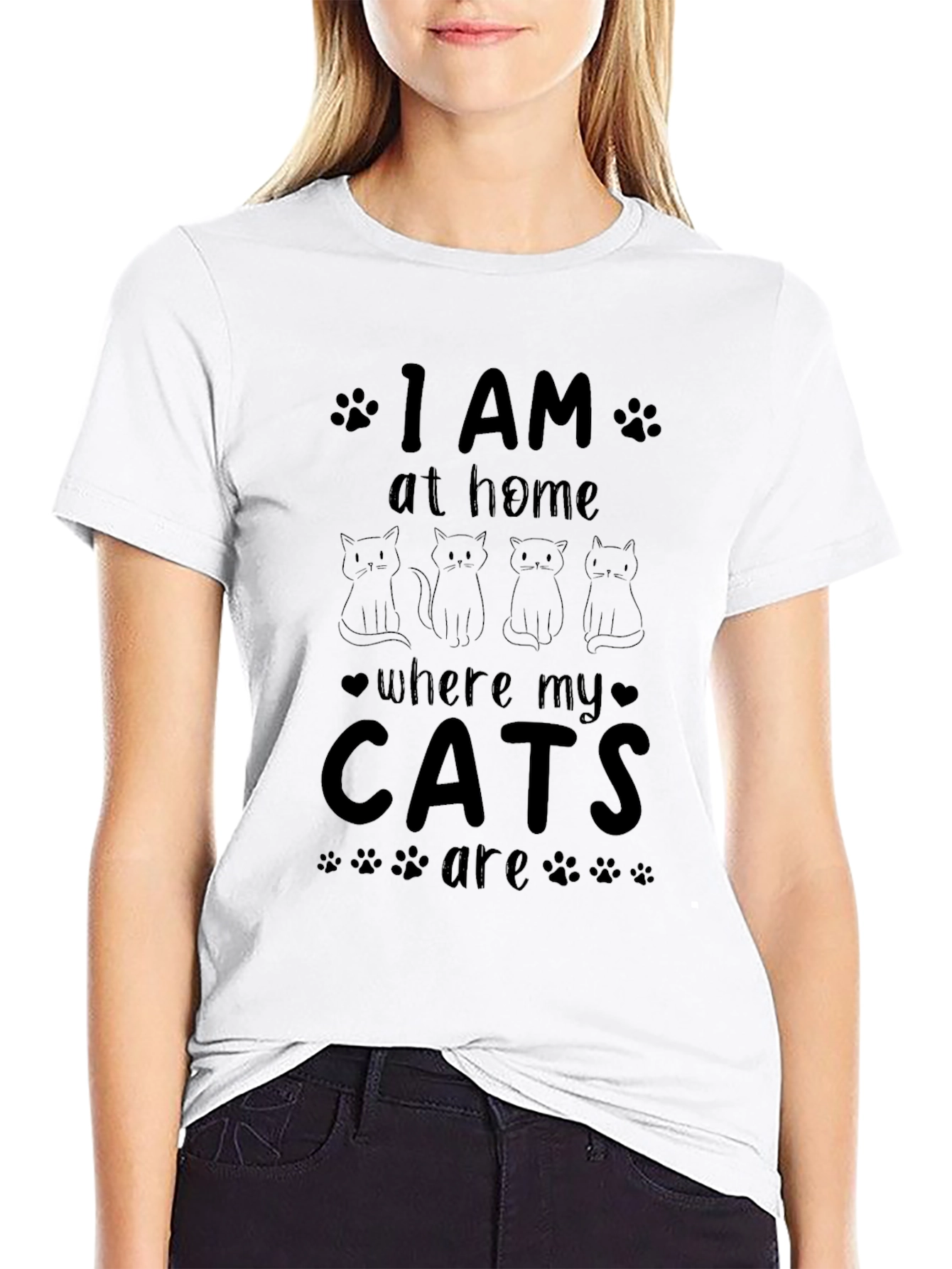 I AM Home Where My Cats Are T-Shirt