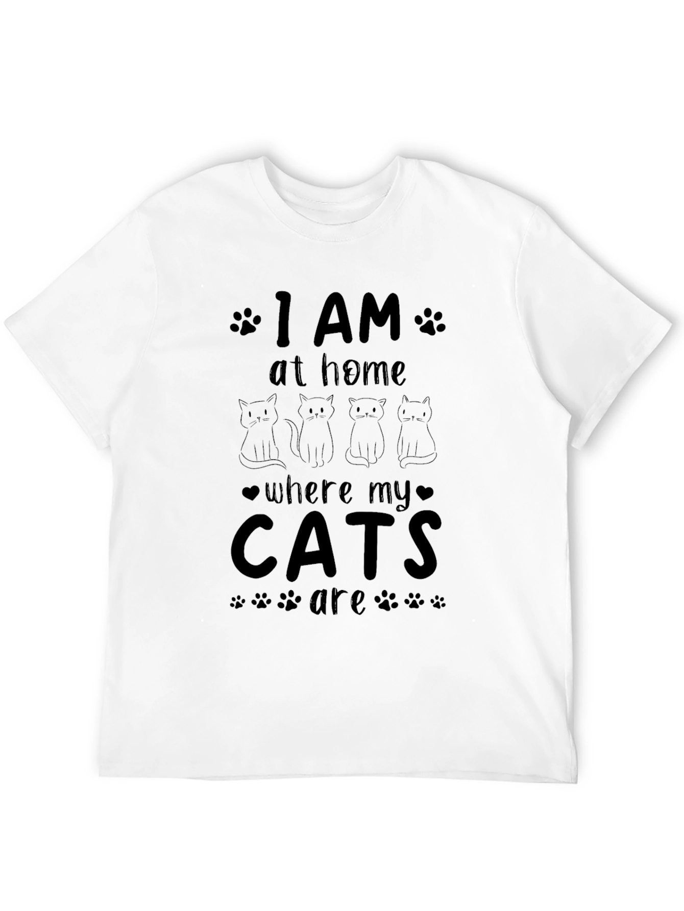 I AM Home Where My Cats Are T-Shirt