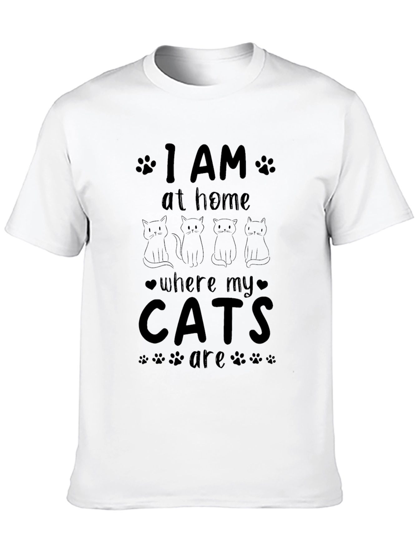 I AM Home Where My Cats Are T-Shirt