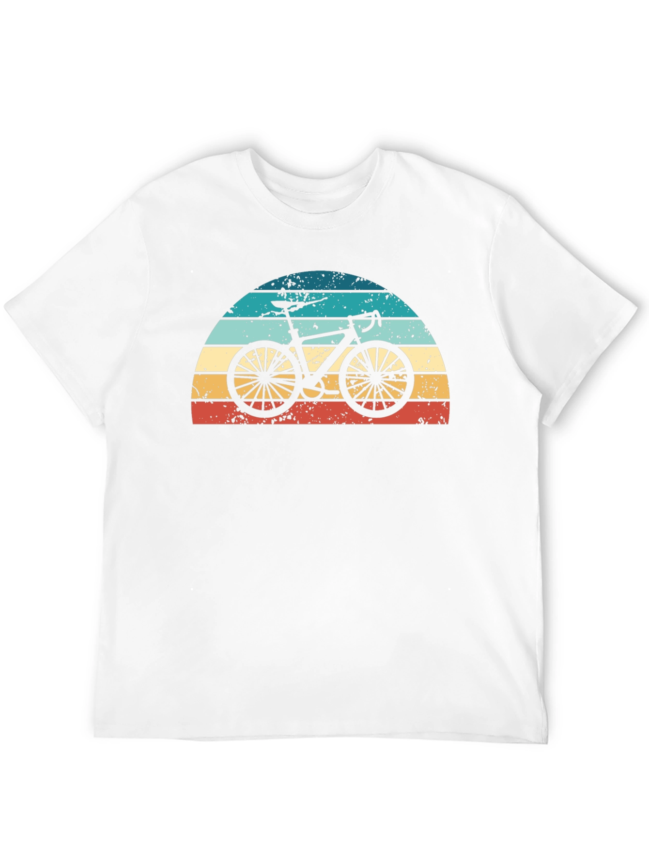 Retro Sunset Bicycle Graphic Tee - Black