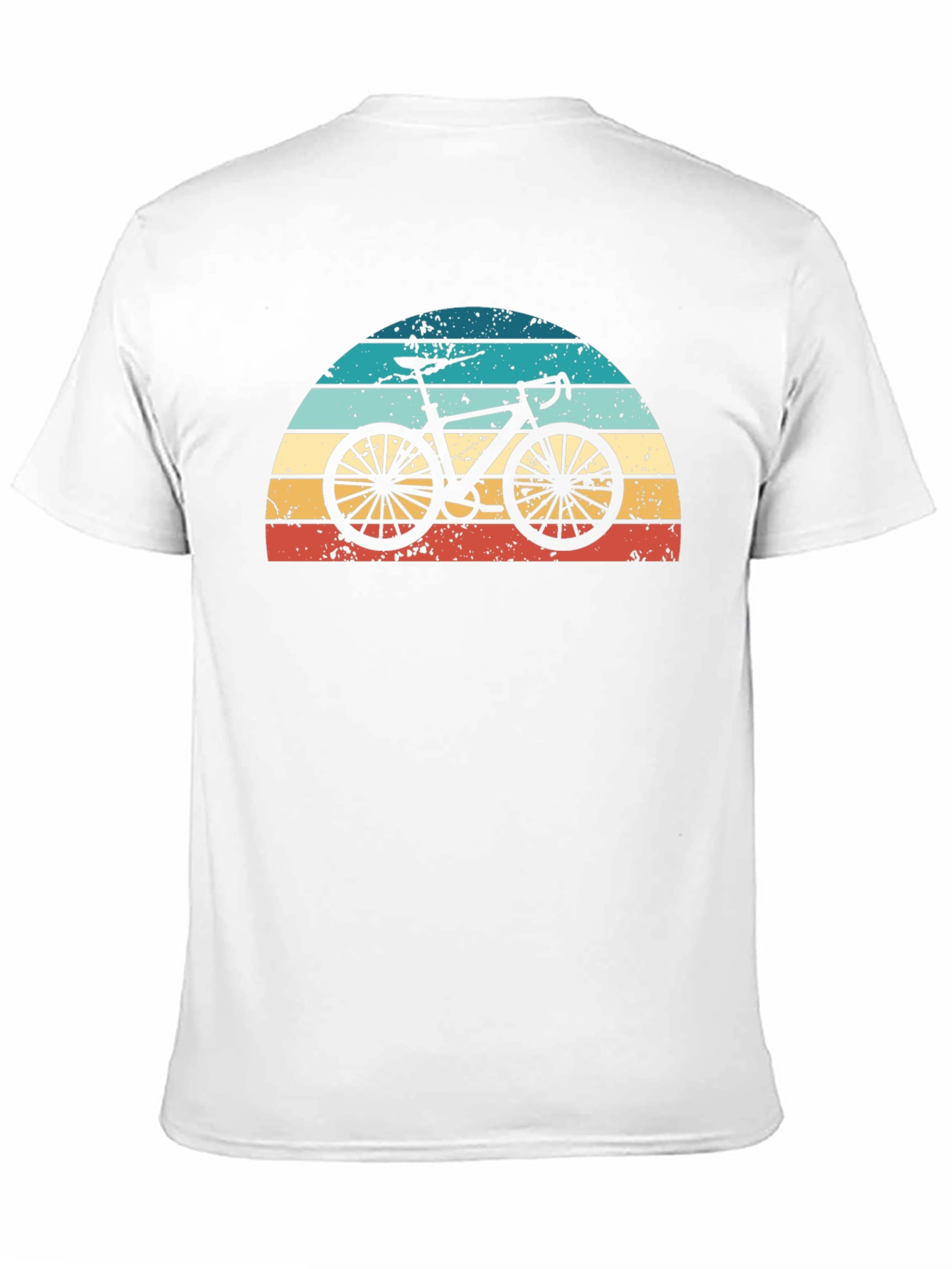 Retro Sunset Bicycle Graphic Tee - Black