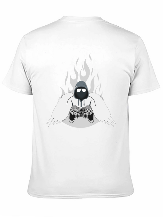 Gamer Spirit Graphic Tee - Black Cotton T-Shirt