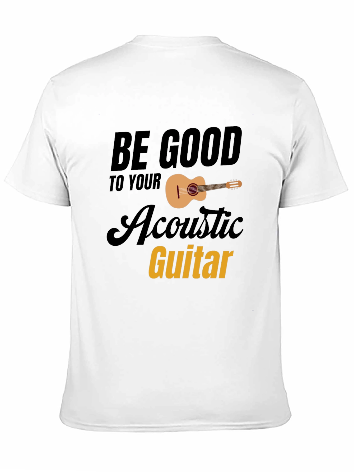 Be Good To Your Acoustic Guitar Black Graphic Tee