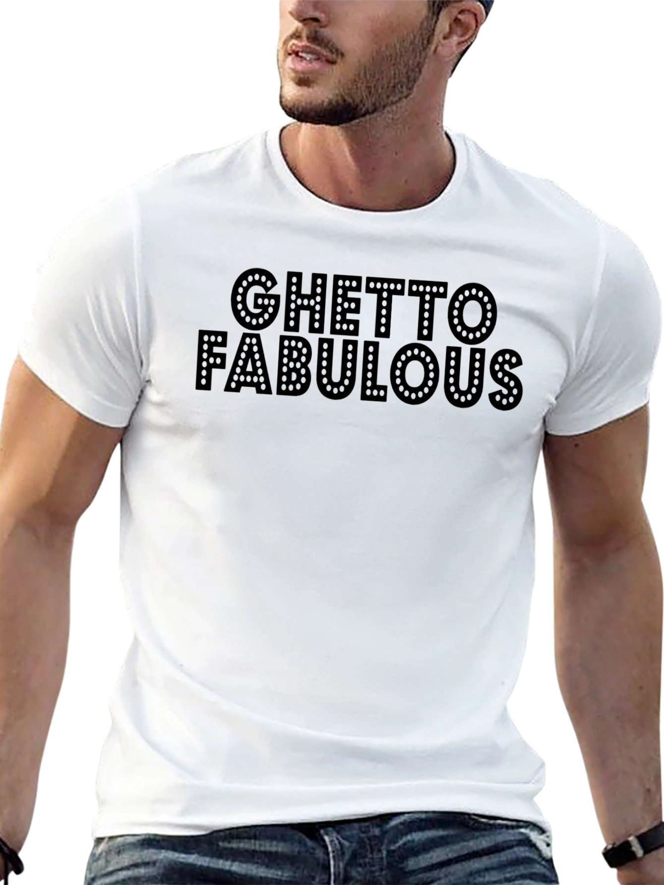 Ghetto Fabulous Graphic Tee - Black Cotton T-Shirt