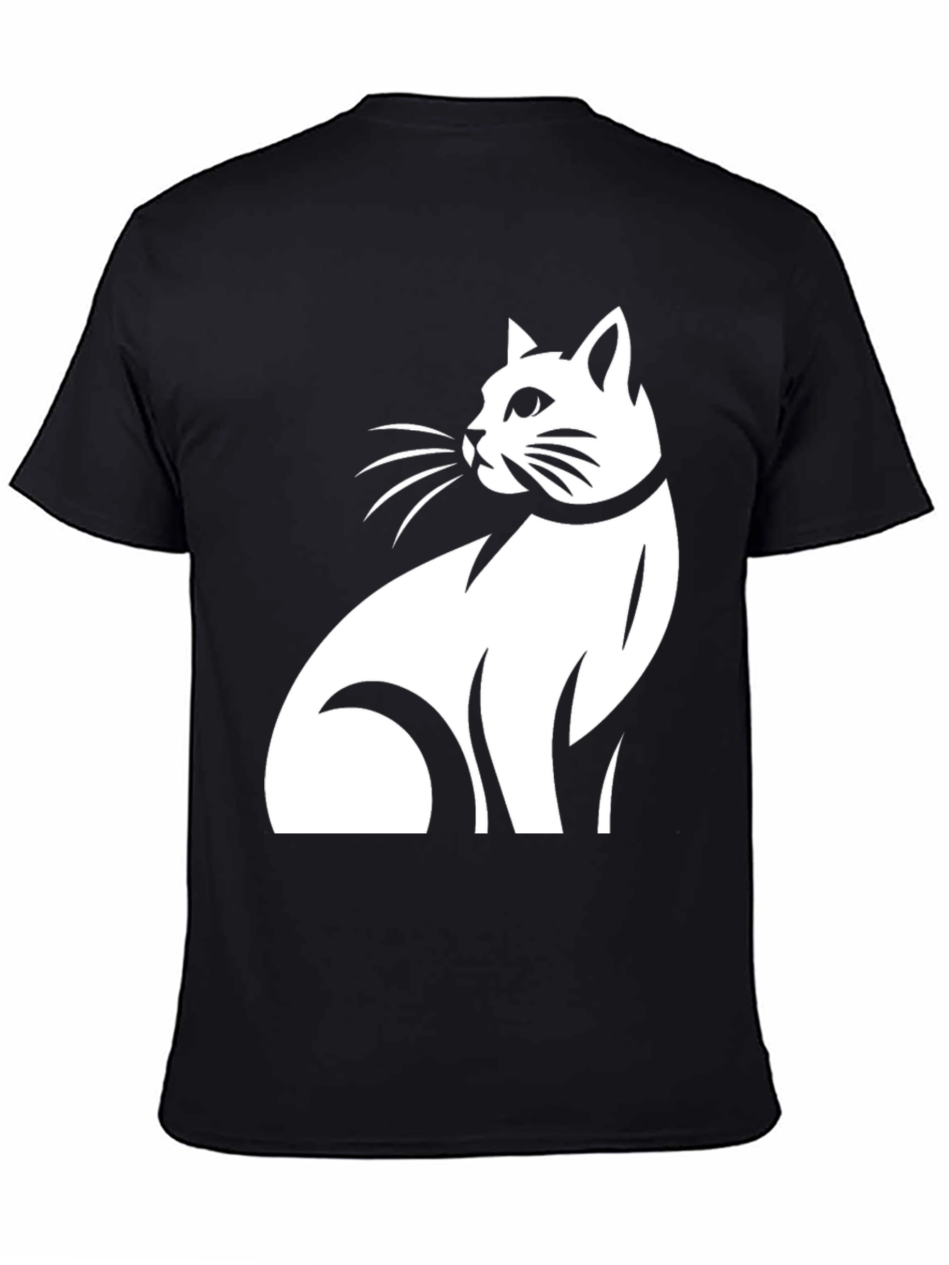 Cat Graphic Tee - Black T-Shirt