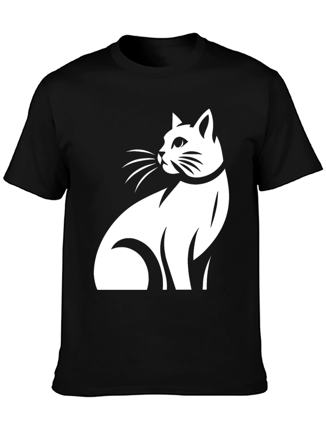 Cat Graphic Tee - Black T-Shirt