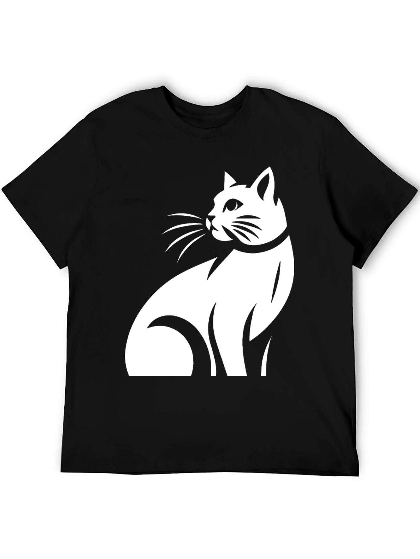 Cat Graphic Tee - Black T-Shirt