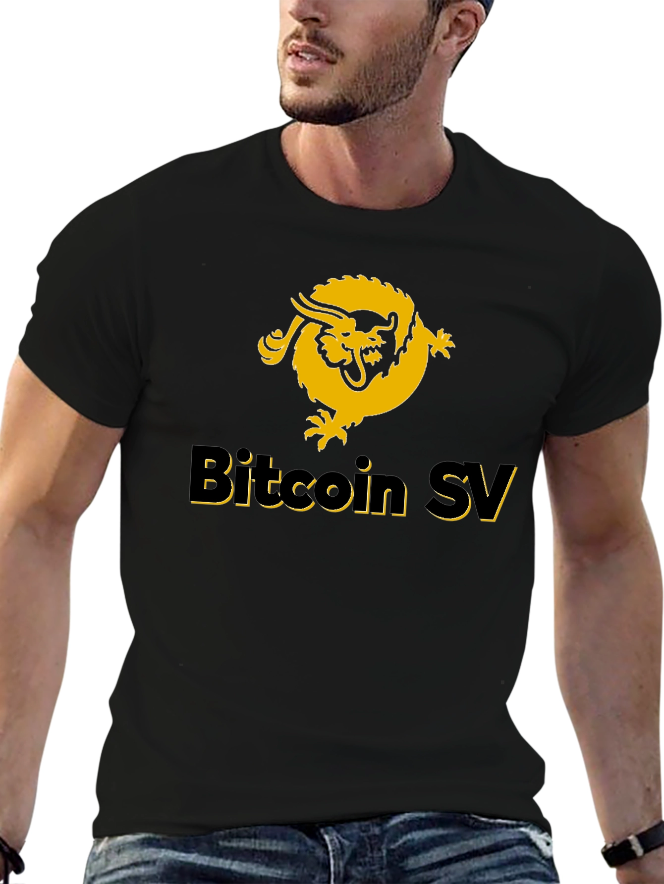 Bitcoin SV Dragon Graphic Tee - Black