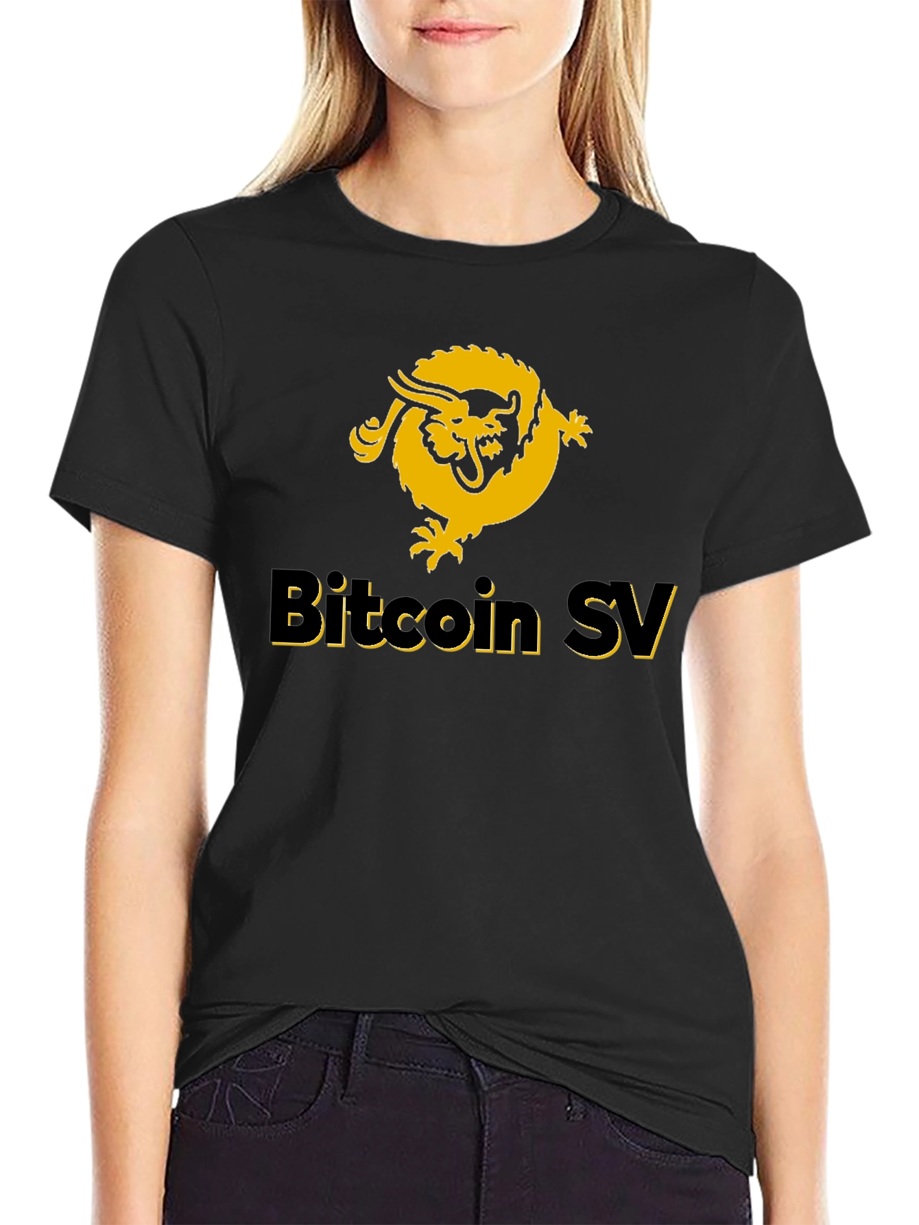 Bitcoin SV Dragon Graphic Tee - Black