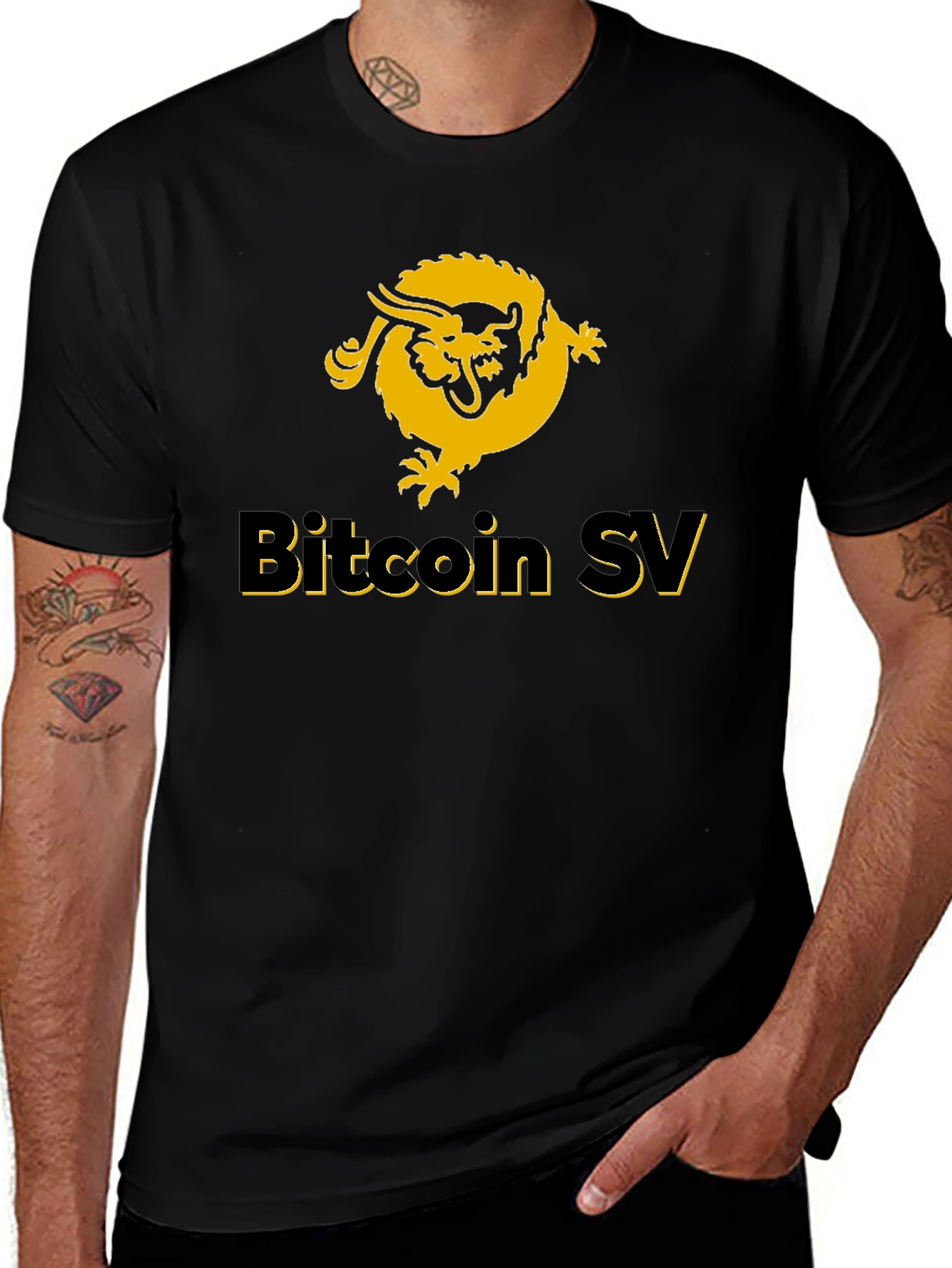 Bitcoin SV Dragon Graphic Tee - Black