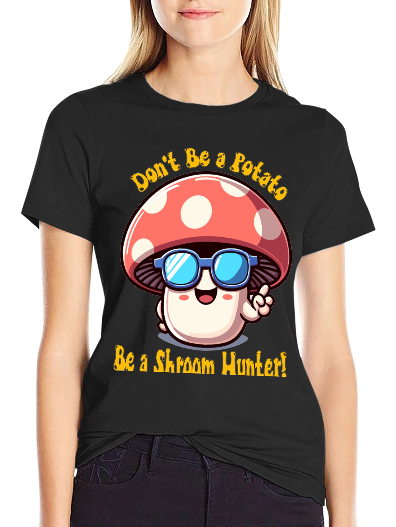 Funny Mushroom Hunter Graphic Tee