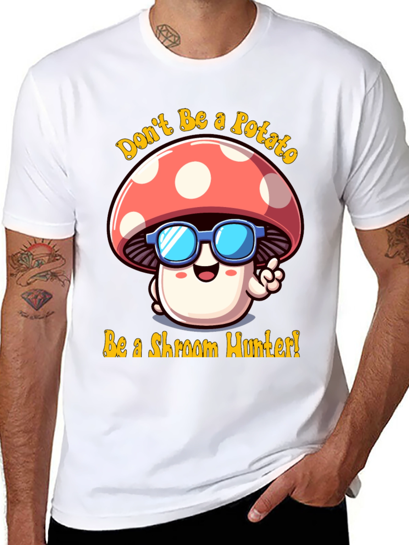 Funny Mushroom Hunter Graphic Tee