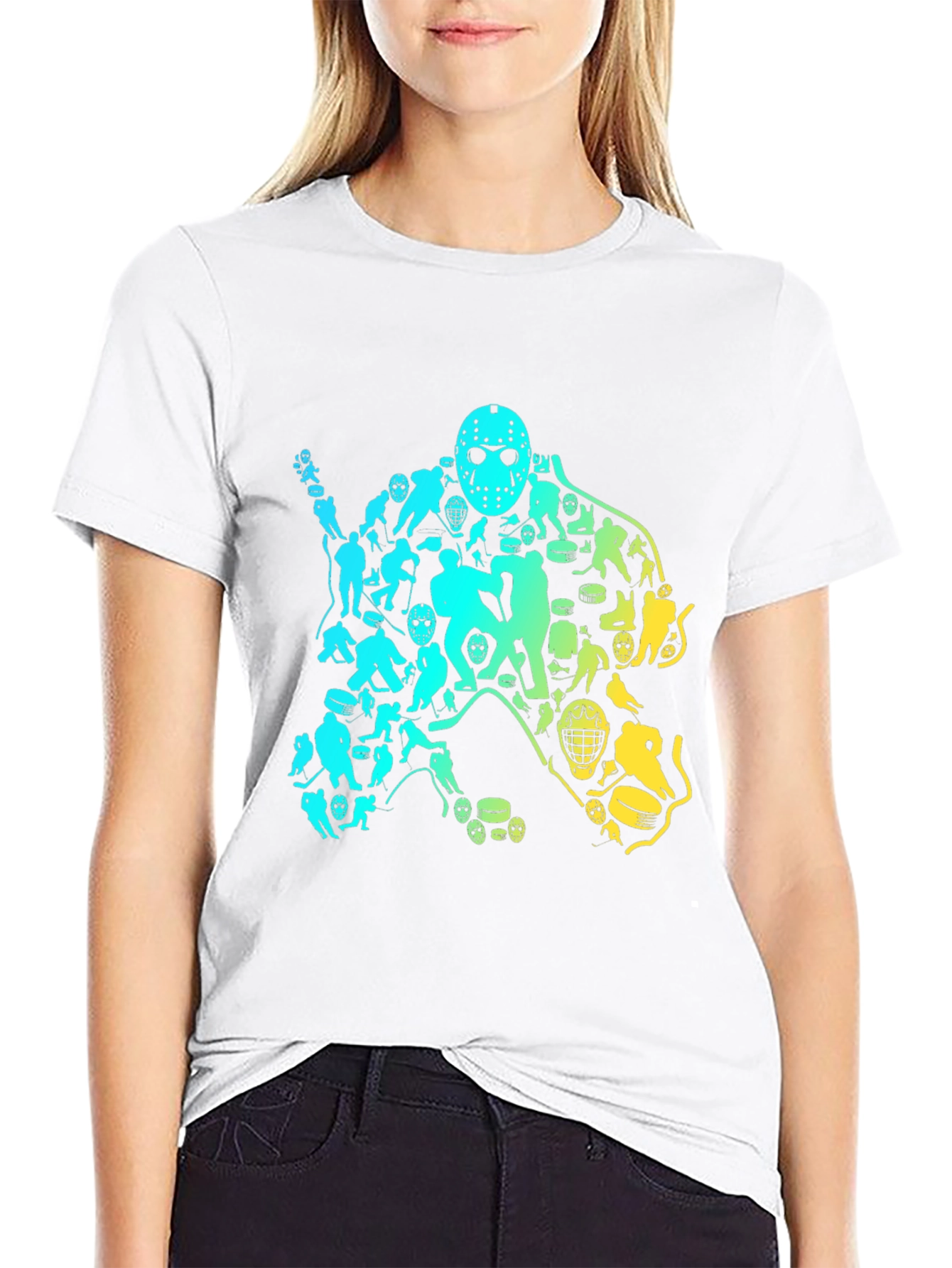 Hockey Fan Graphic Tee - Hockey Icon Print