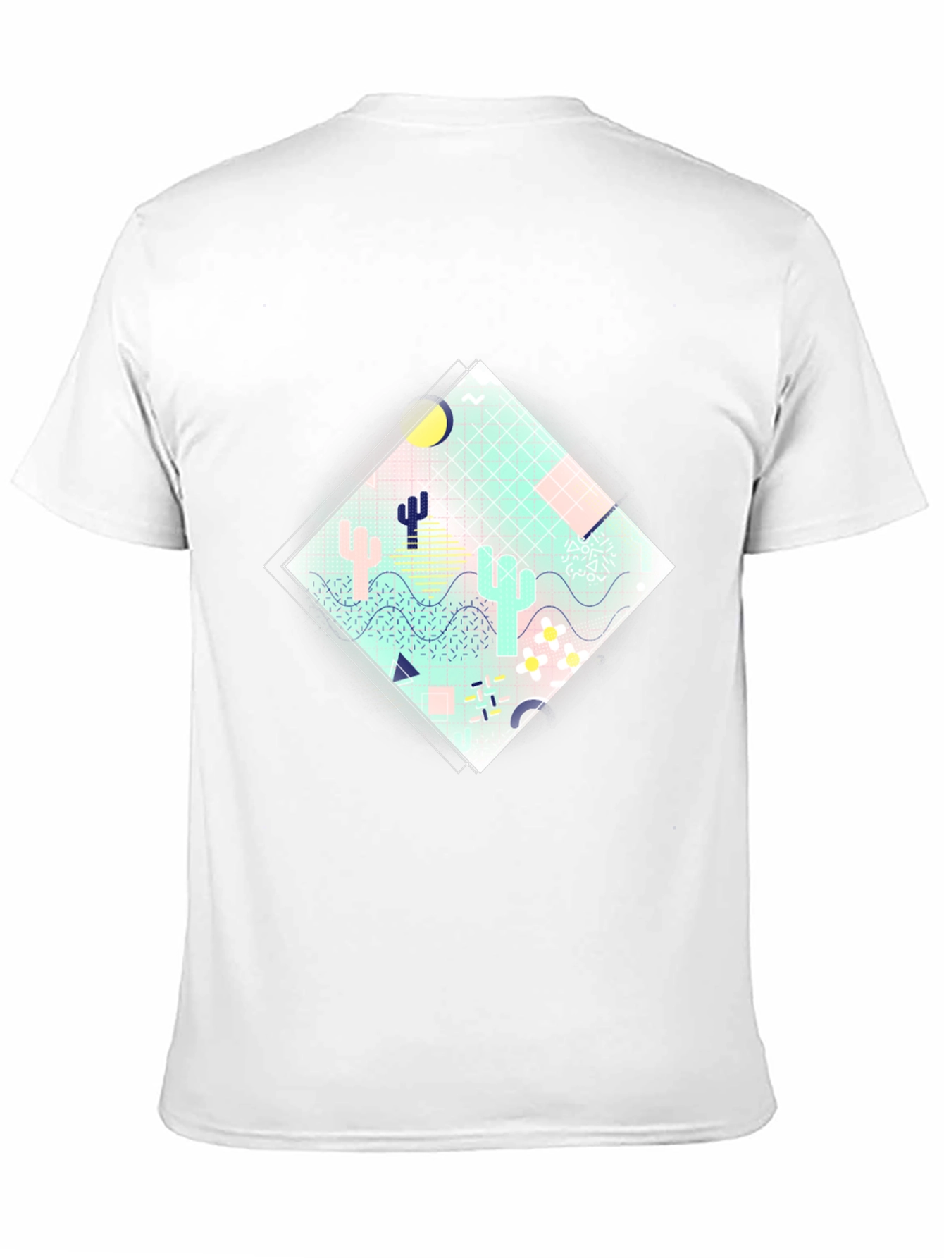 Retro Desert Graphic Tee - Black Cotton T-Shirt