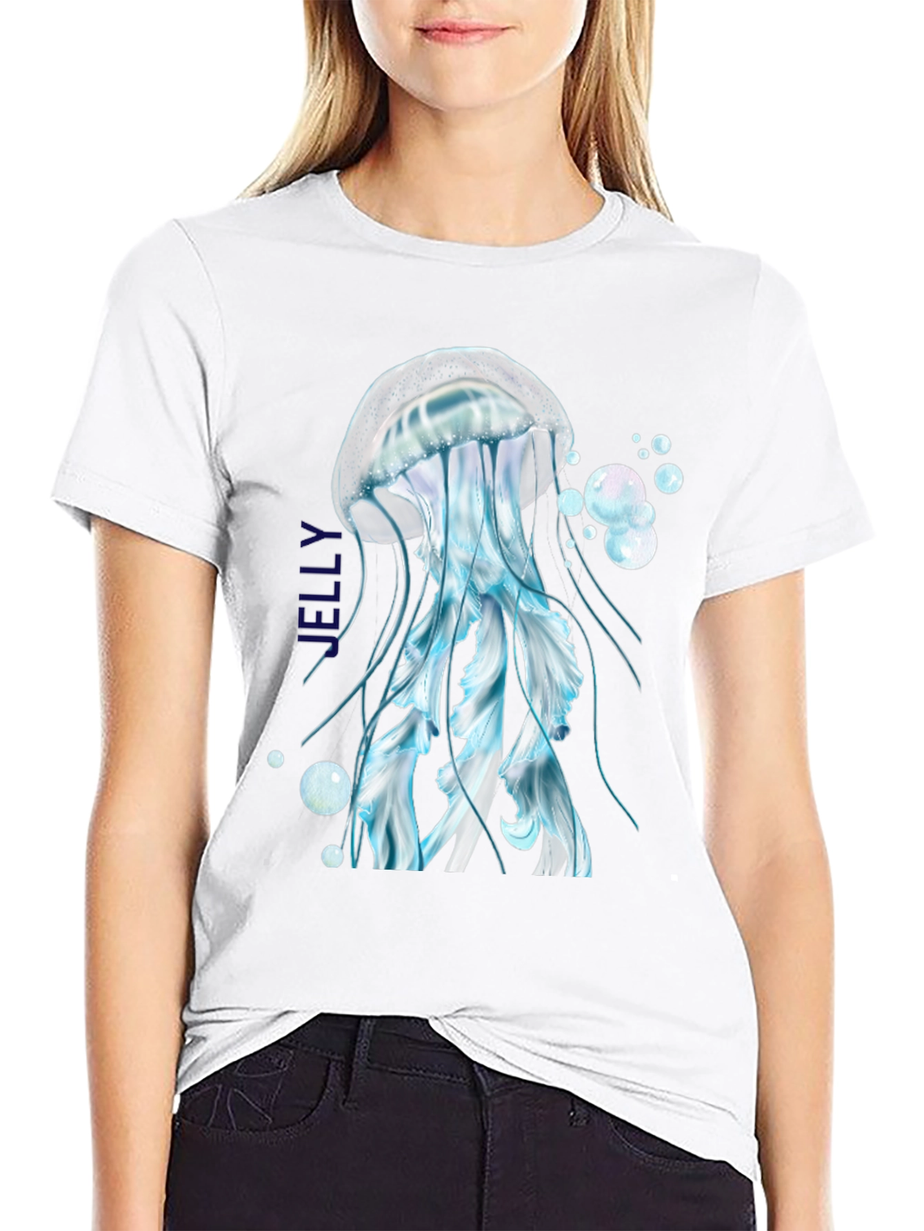 Jellyfish Graphic T-Shirt - Black Cotton Tee