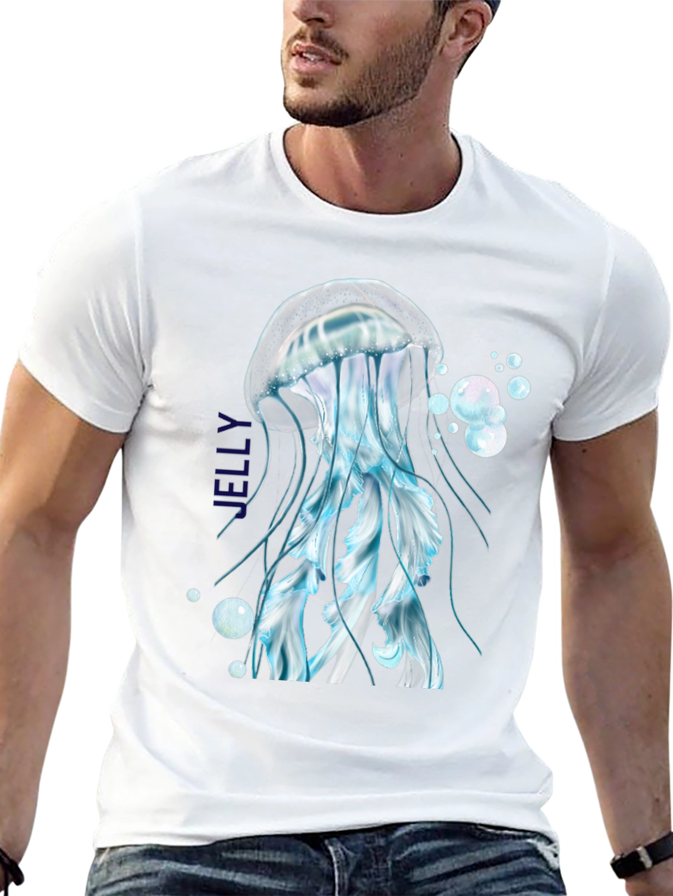 Jellyfish Graphic T-Shirt - Black Cotton Tee