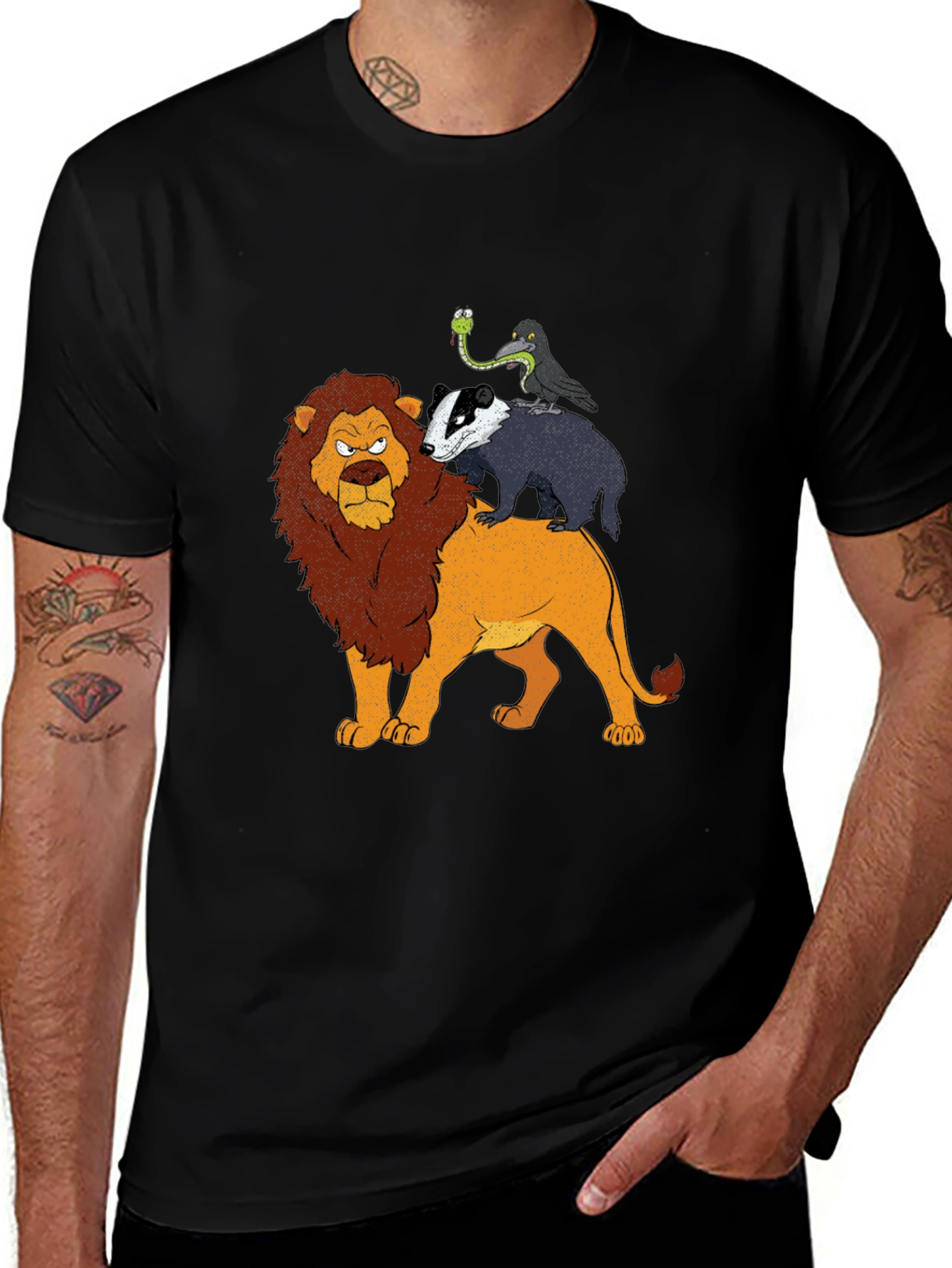 Lion Badger Raven T-Shirt