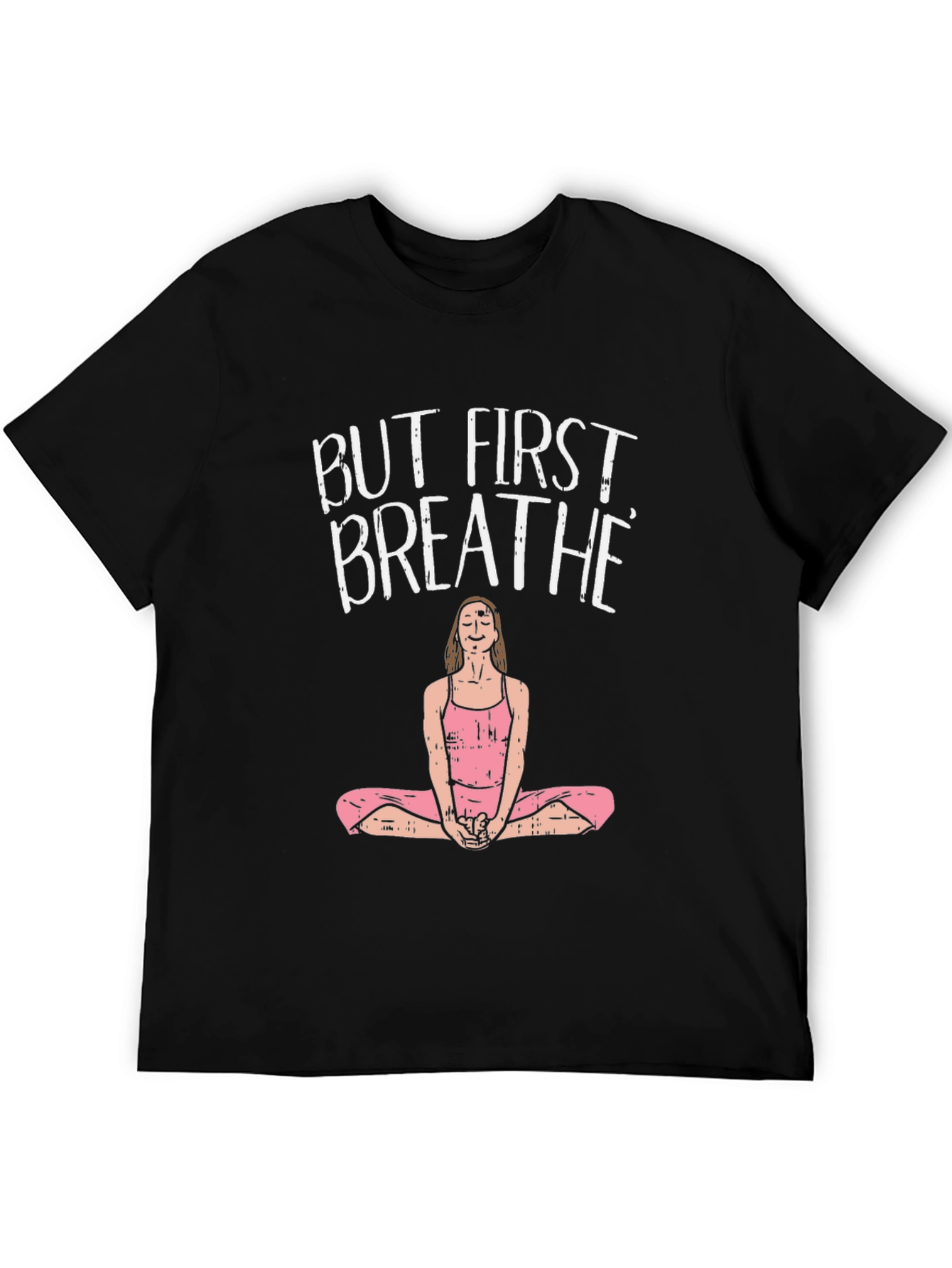 But First Breathe Graphic Tee Yoga Black