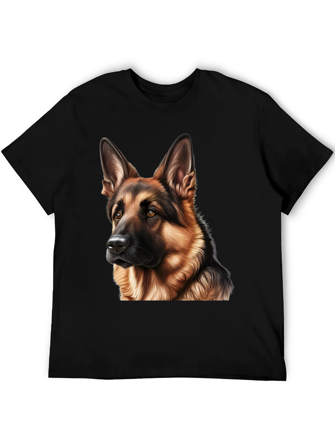 German Shepherd Graphic Tee - Mens Black T-Shirt