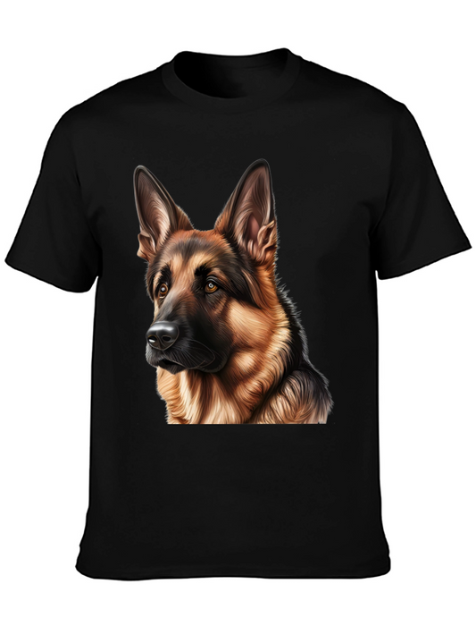 German Shepherd Graphic Tee - Mens Black T-Shirt
