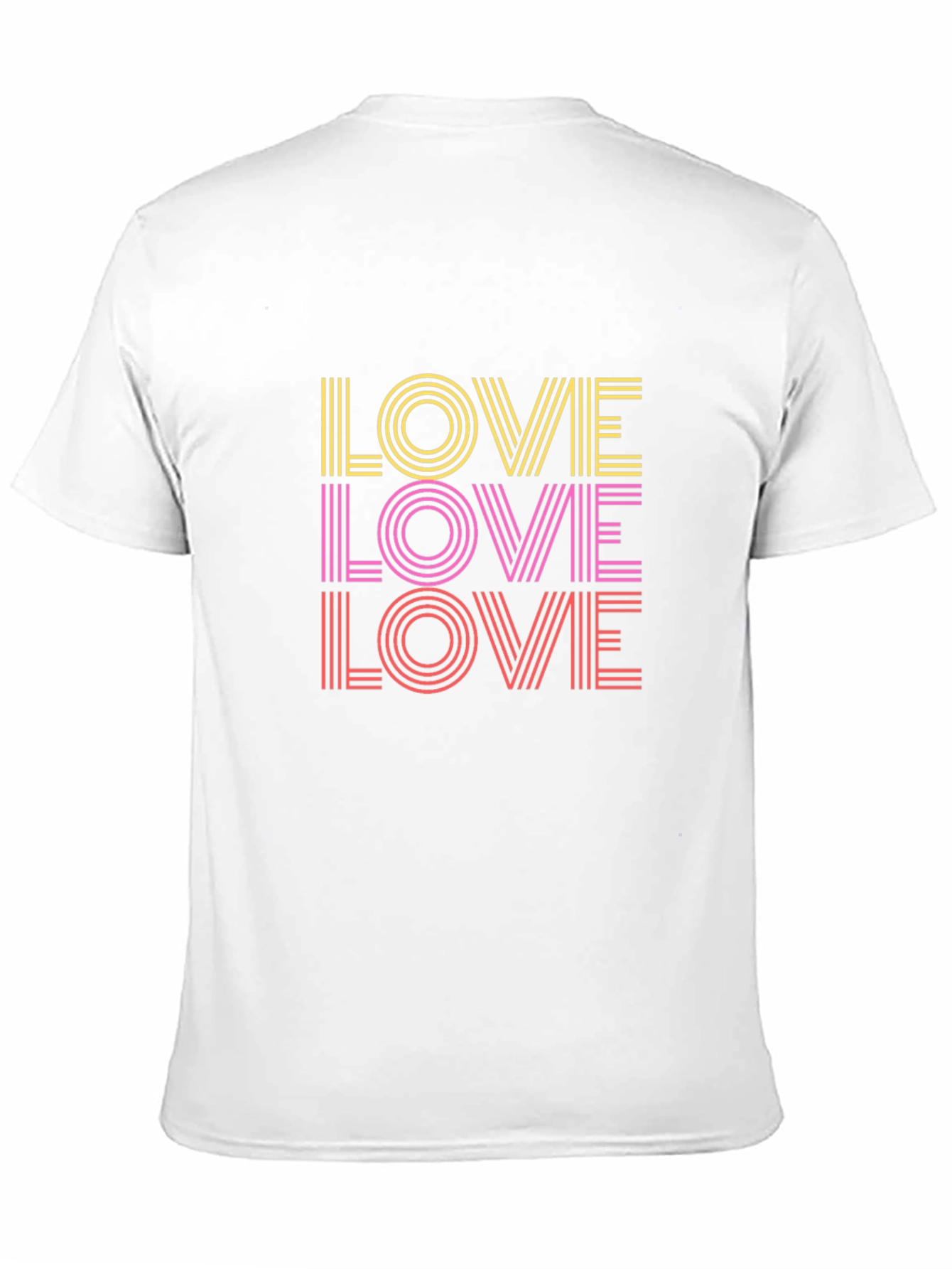 Retro Striped Love T-Shirt - Bold Design