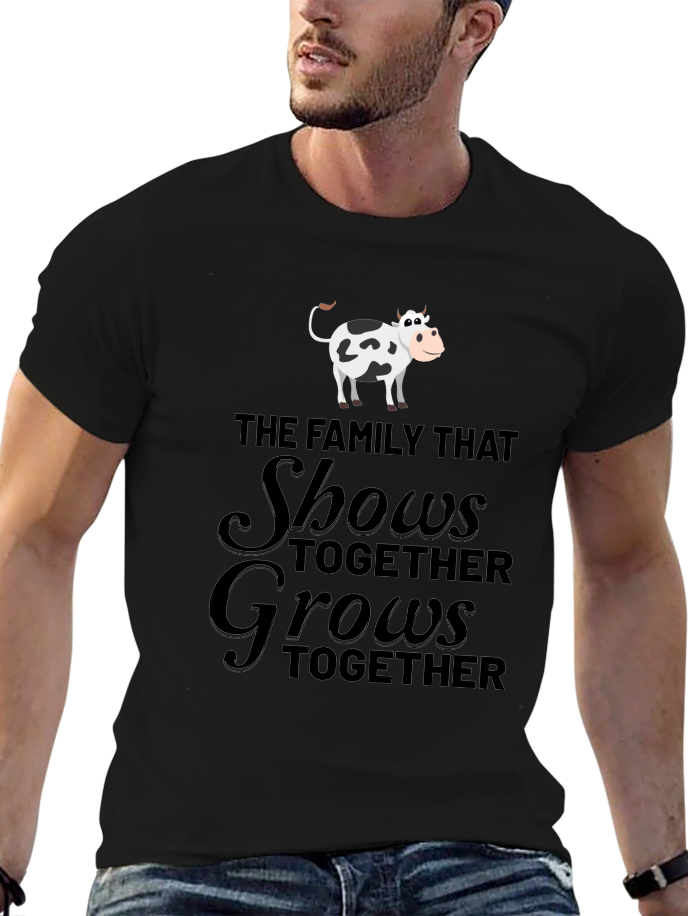 Family Cow T-Shirt - Shows Together Grows Together