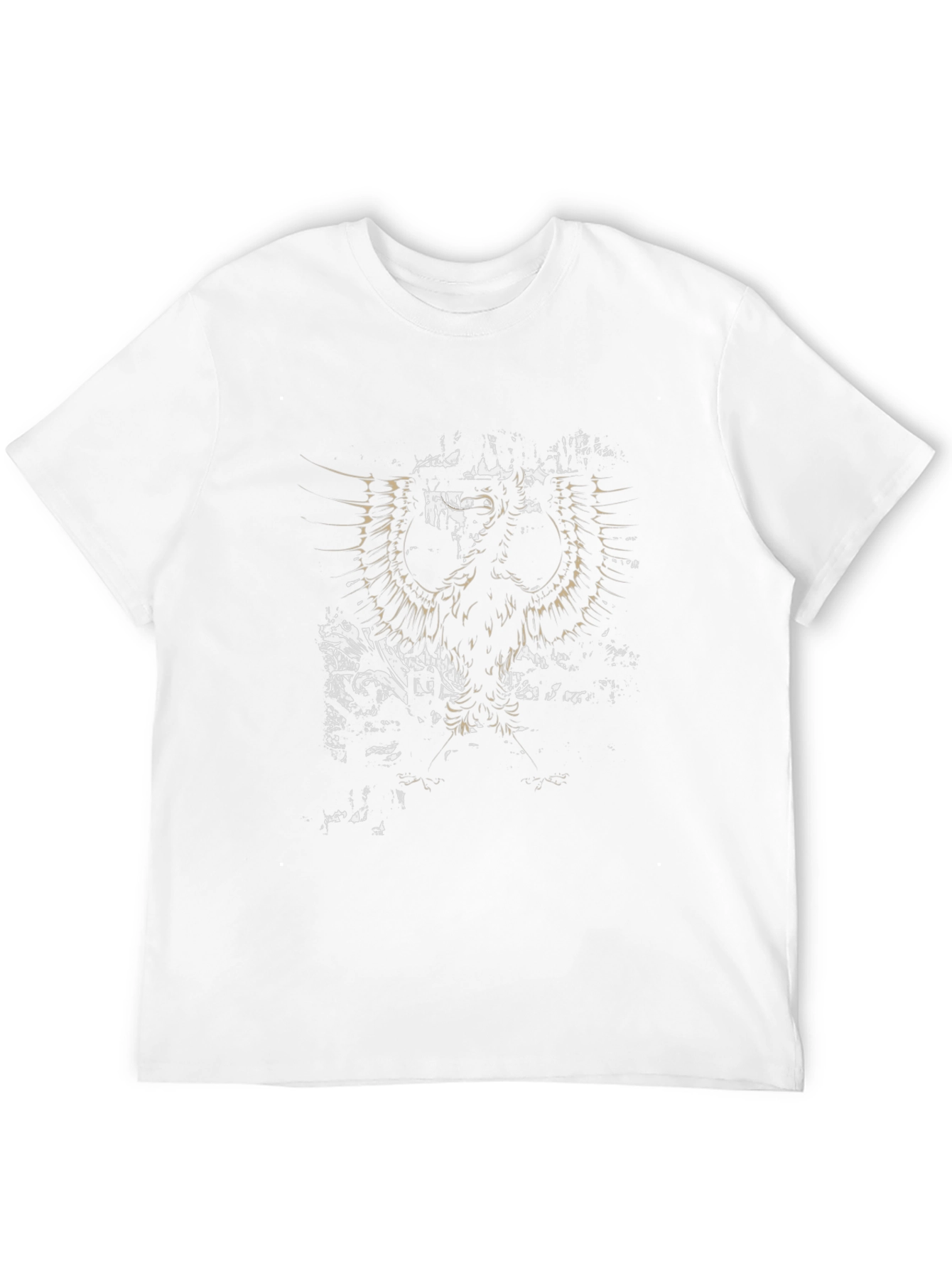 Mens Black Graphic Print Eagle T-Shirt