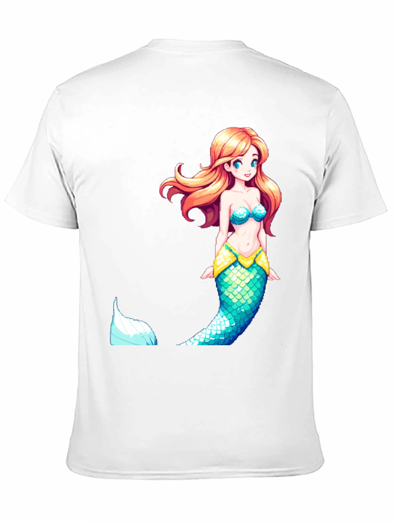 Mermaid Graphic Tee - Black Cotton Blend