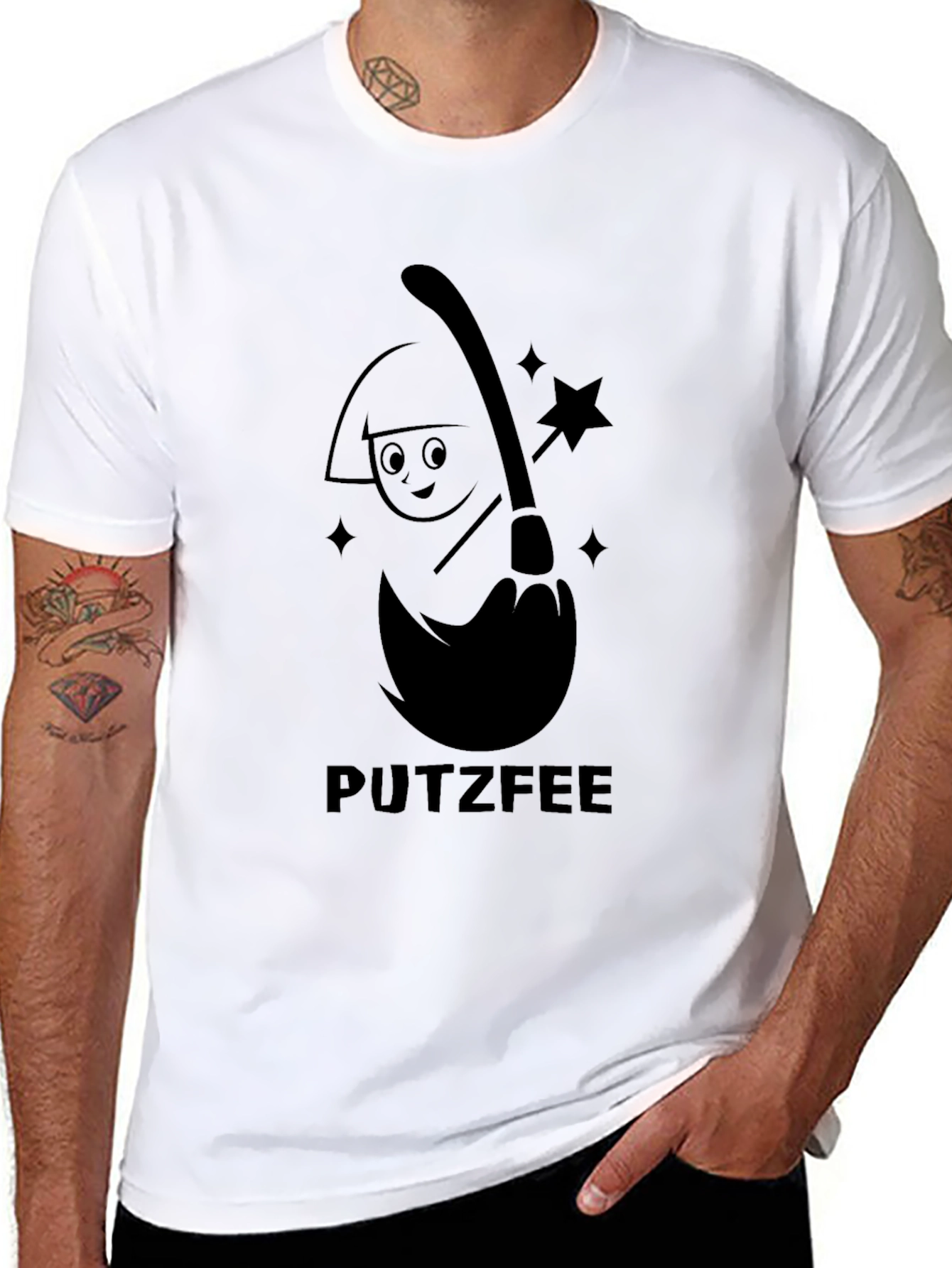 Putzfee Black Graphic Tee
