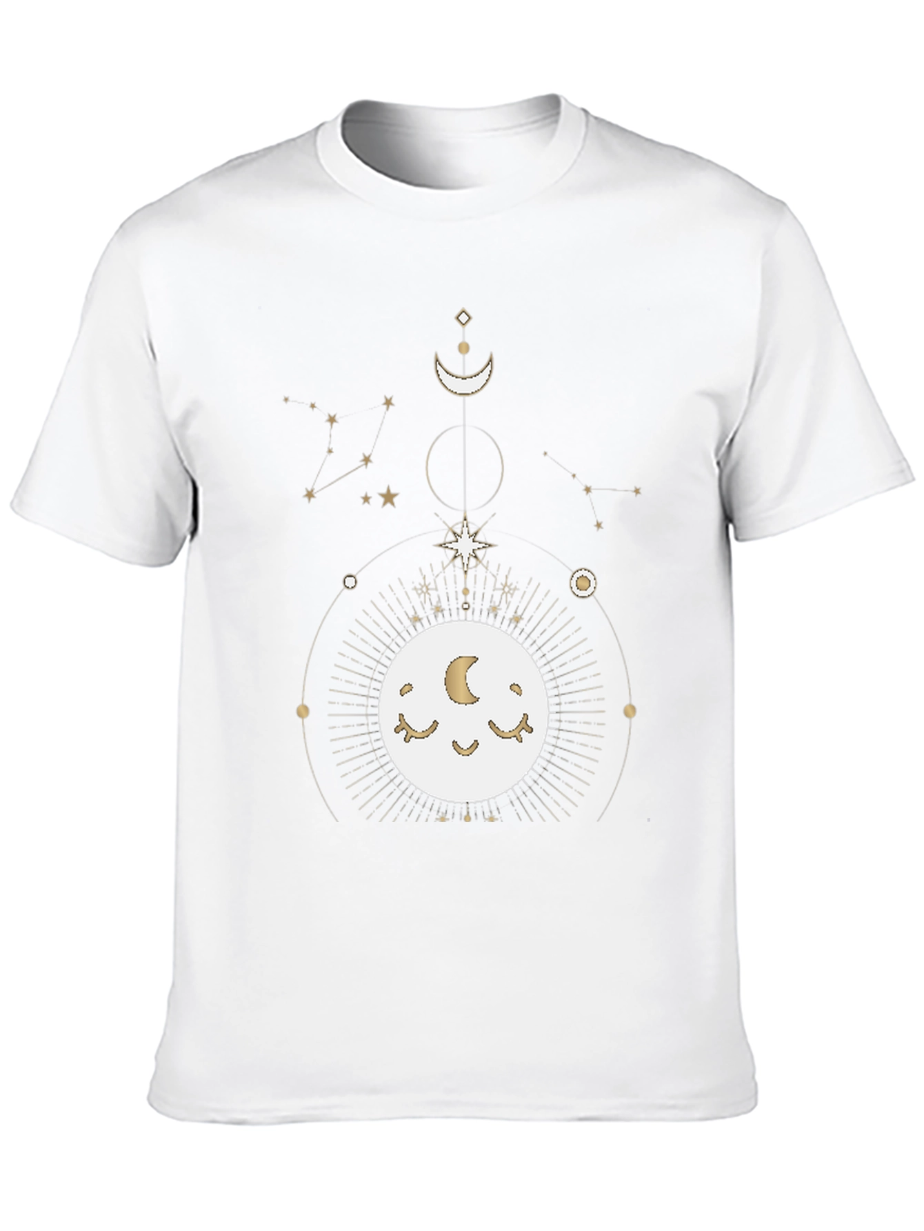 Celestial Moon Graphic Black T-Shirt