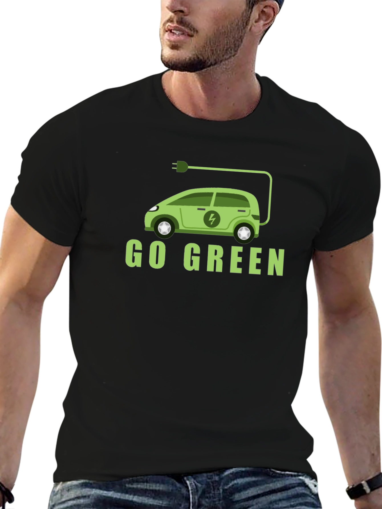 Go Green Electric Car T-Shirt