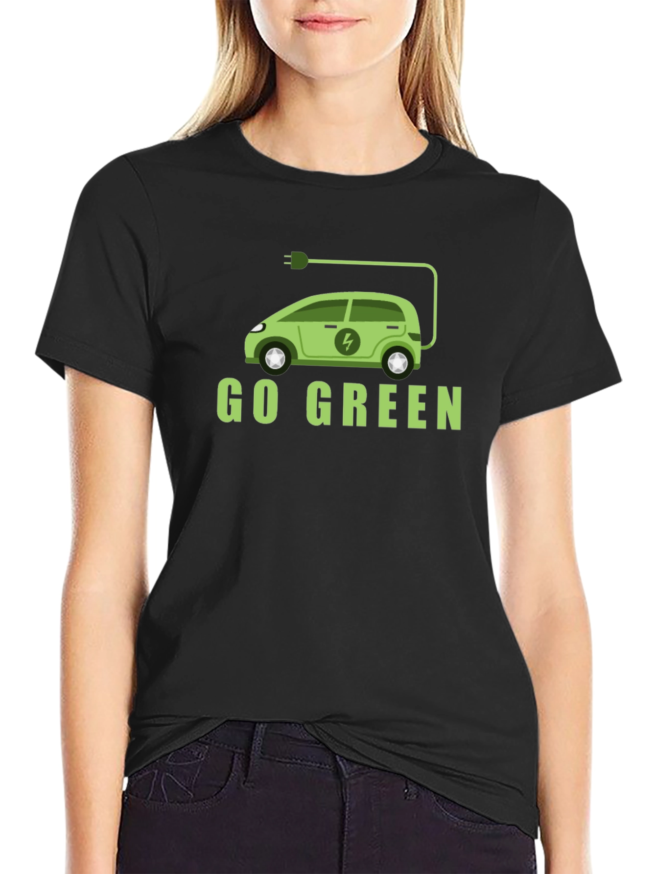 Go Green Electric Car T-Shirt
