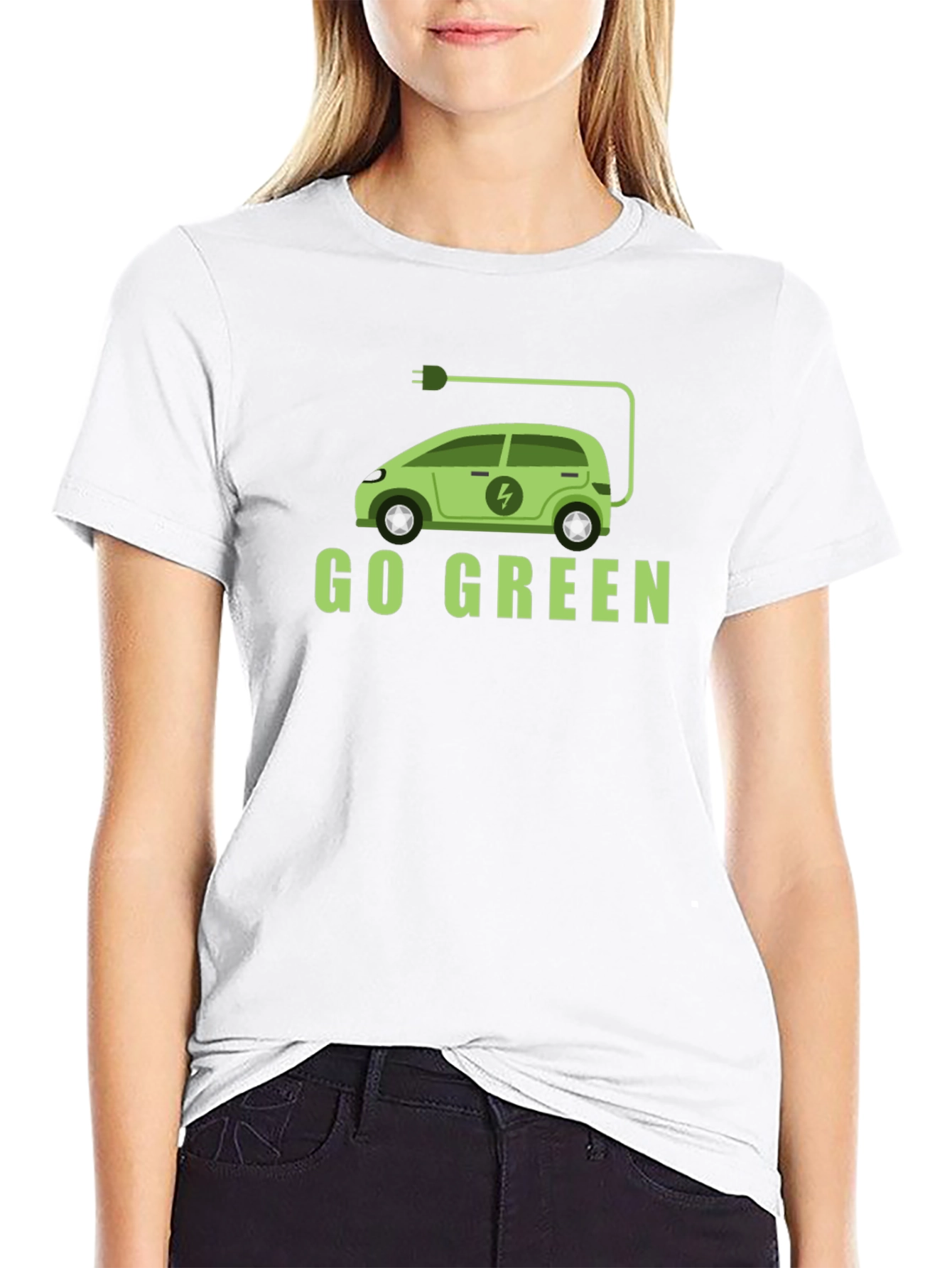Go Green Electric Car T-Shirt