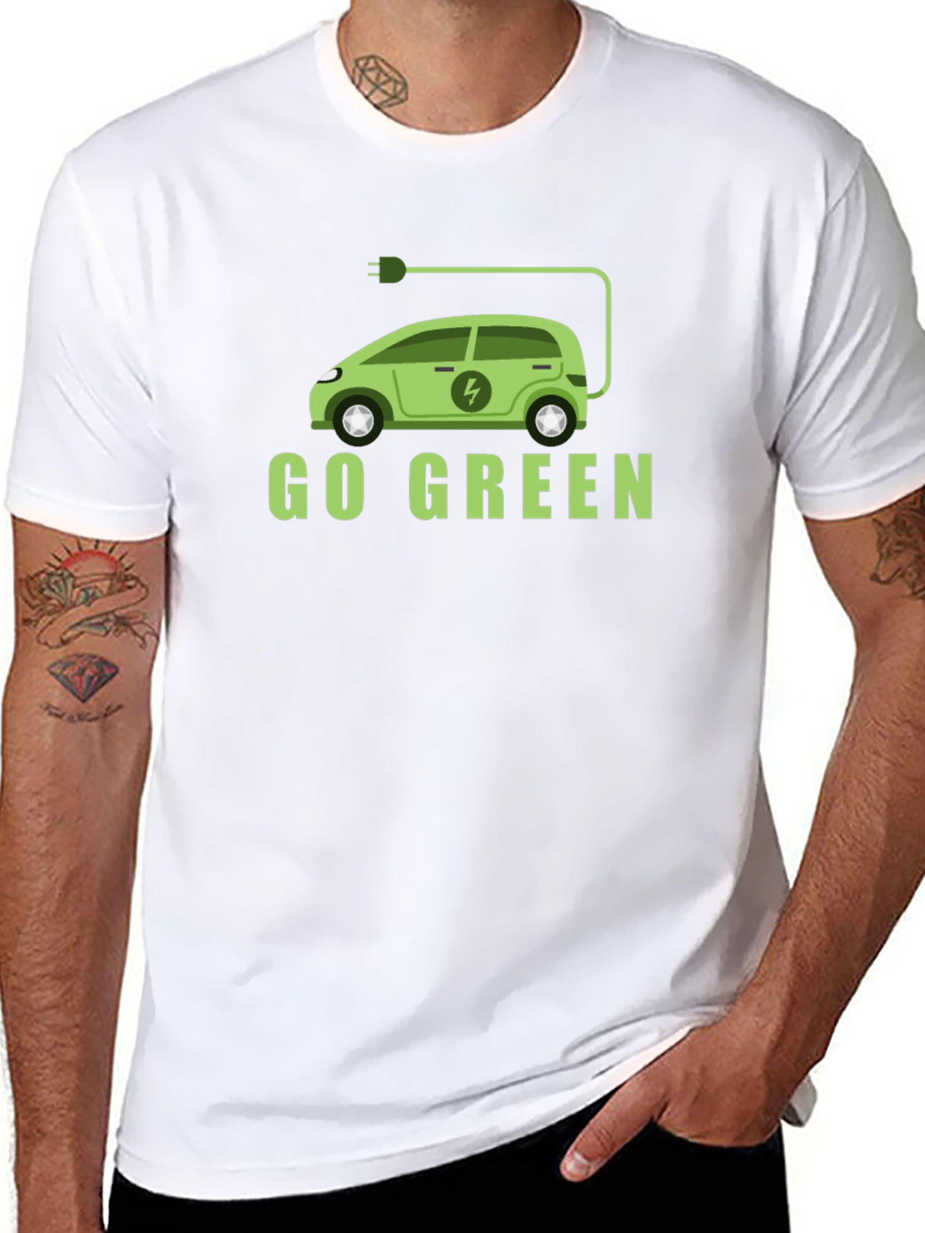 Go Green Electric Car T-Shirt