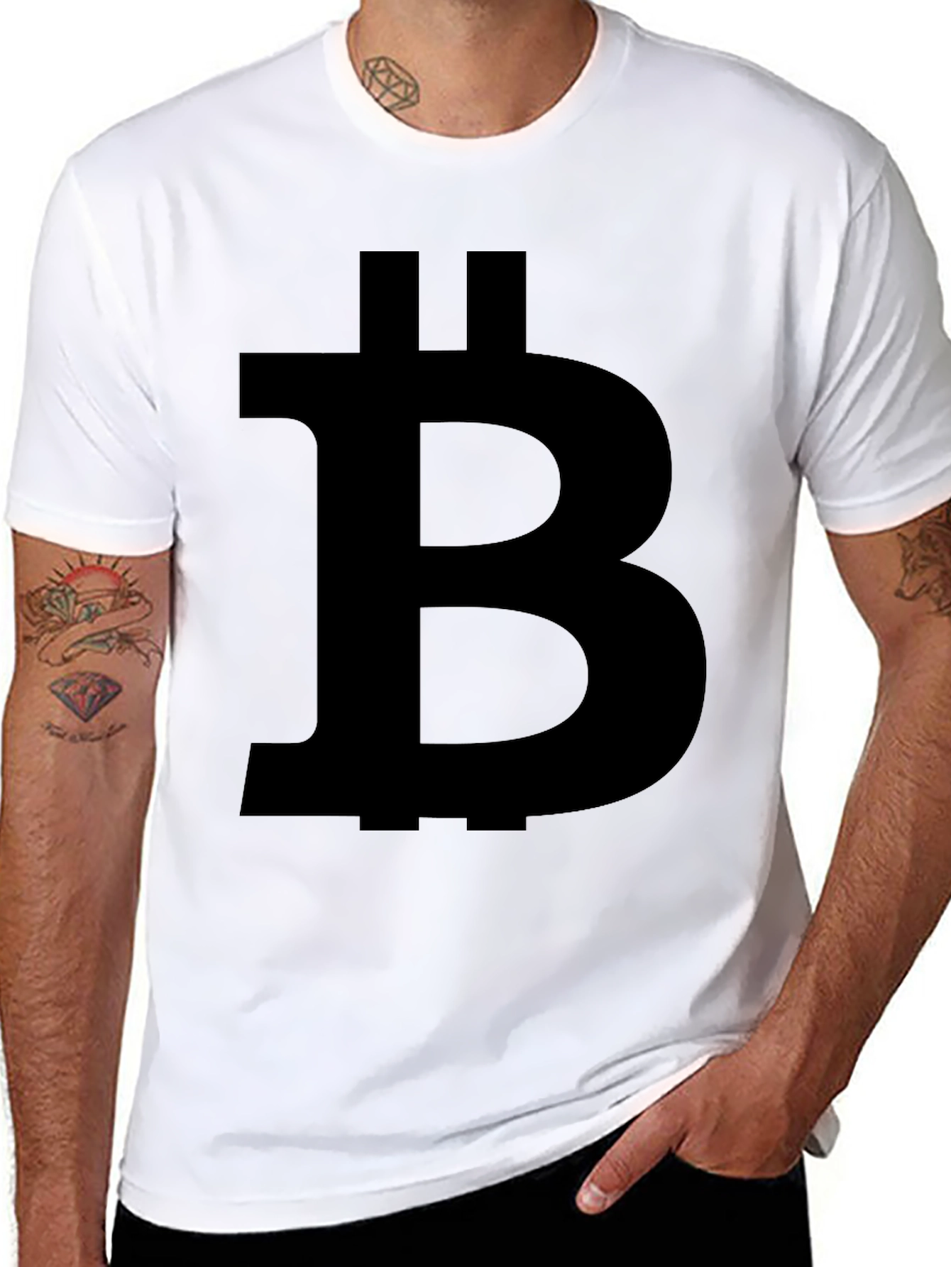 Bitcoin Symbol Black T-Shirt Crypto Currency Tee