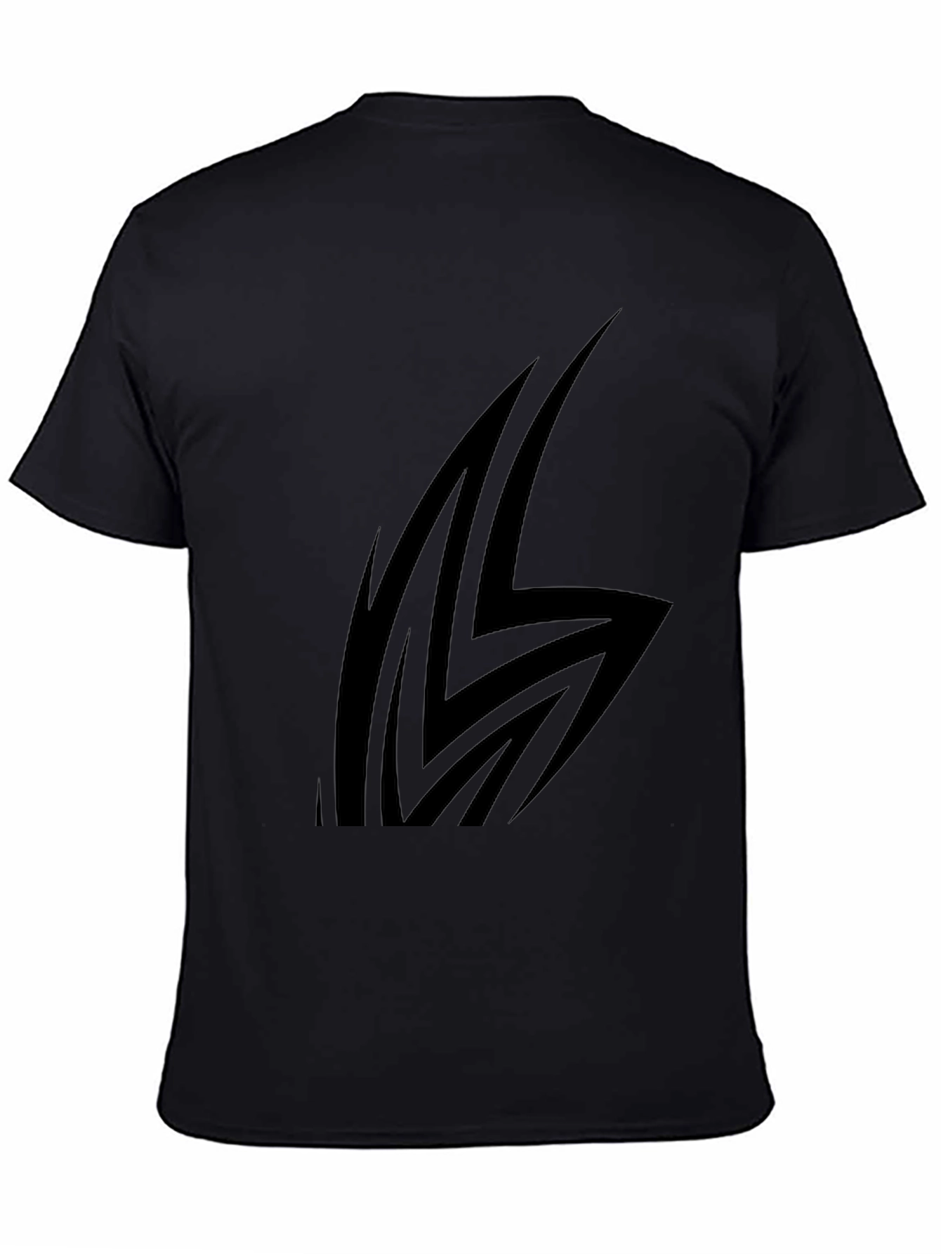 Black Graphic Tee - Bold Abstract Design