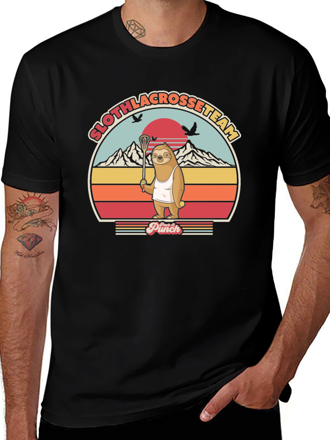Sloth Lacrosse Team Graphic Tee