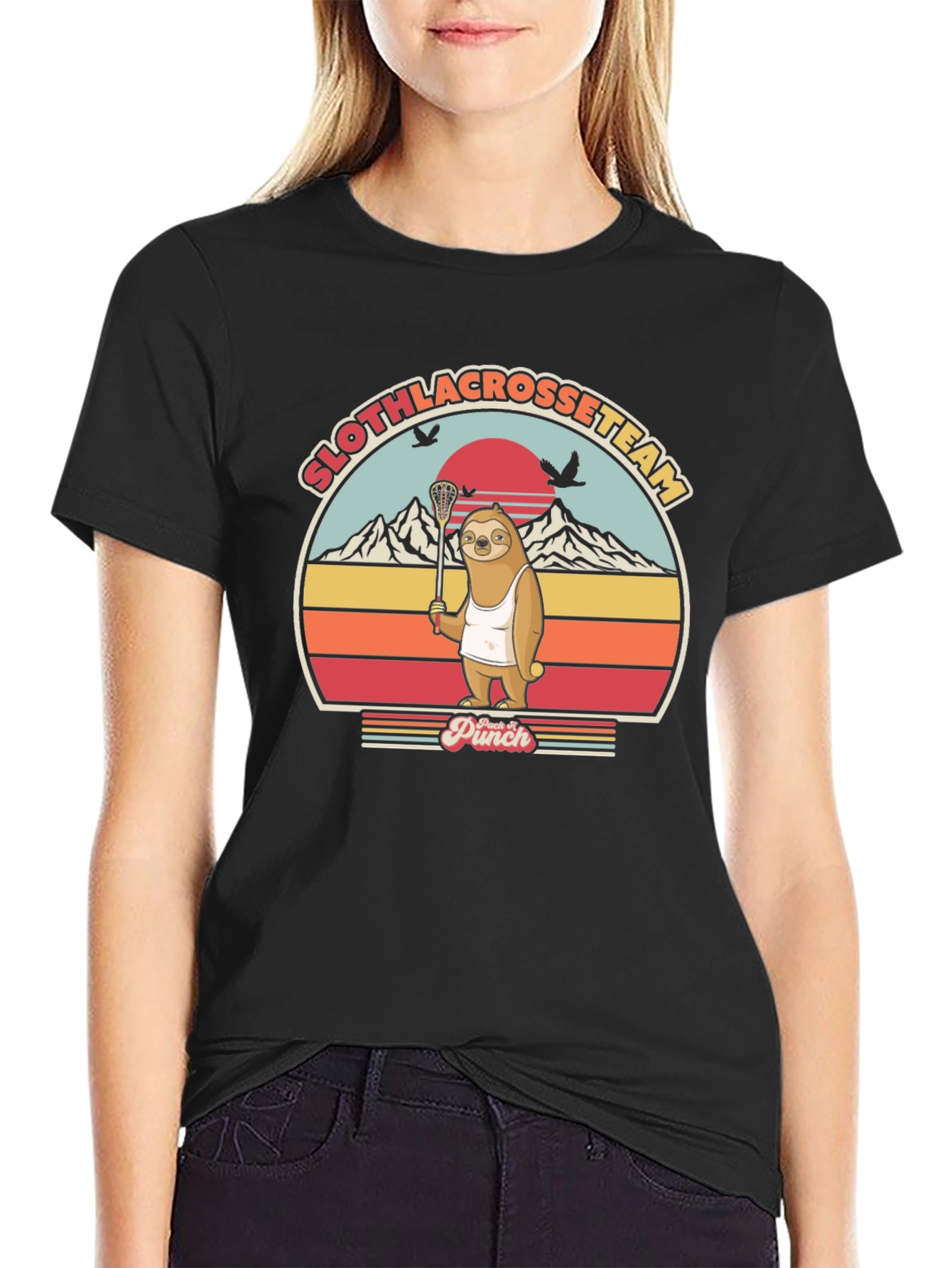 Sloth Lacrosse Team Graphic Tee