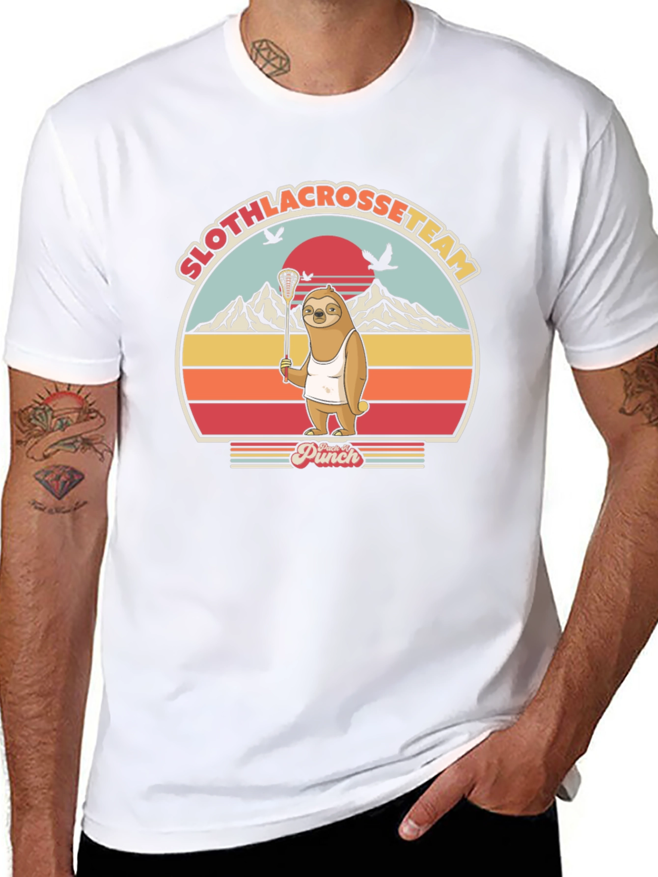 Sloth Lacrosse Team Graphic Tee