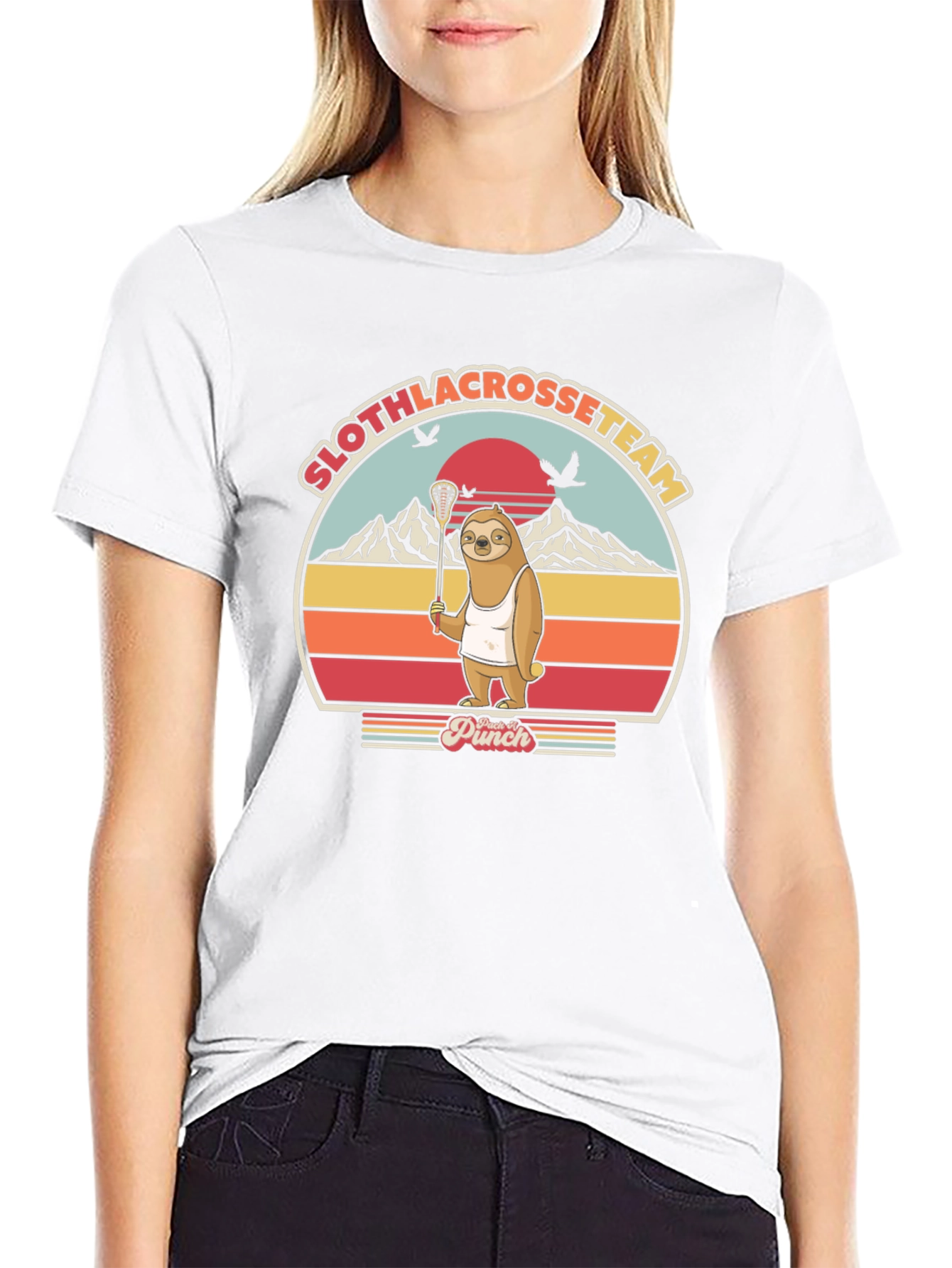 Sloth Lacrosse Team Graphic Tee