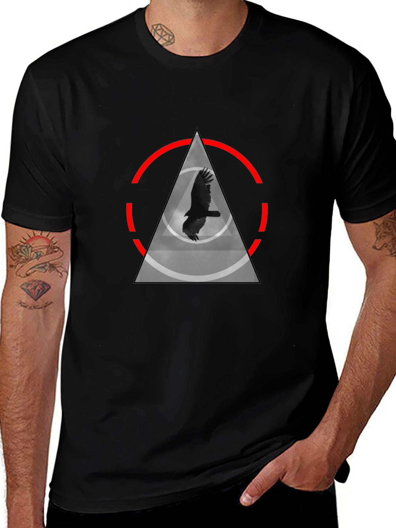 Raven Graphic Black T-Shirt