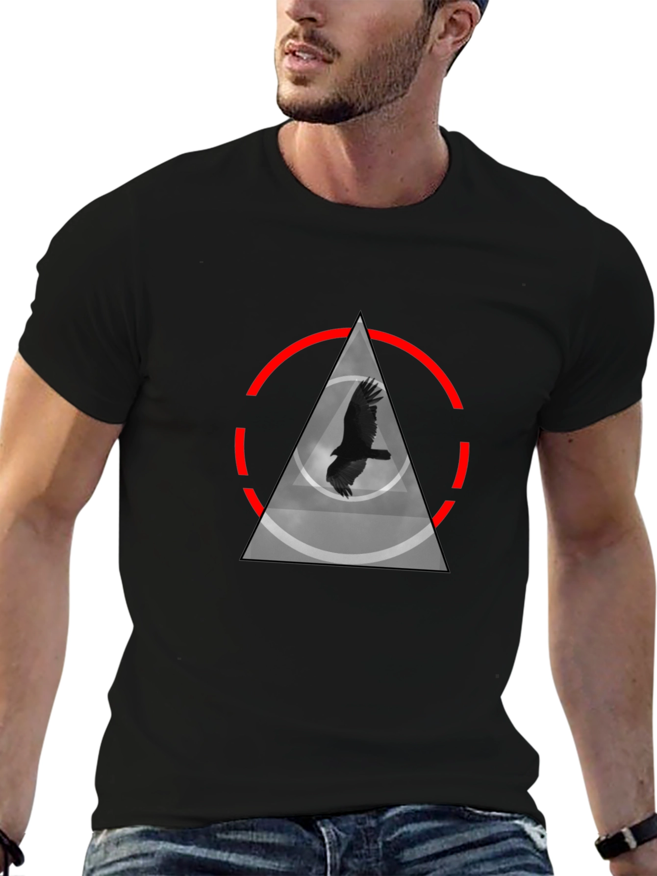Raven Graphic Black T-Shirt