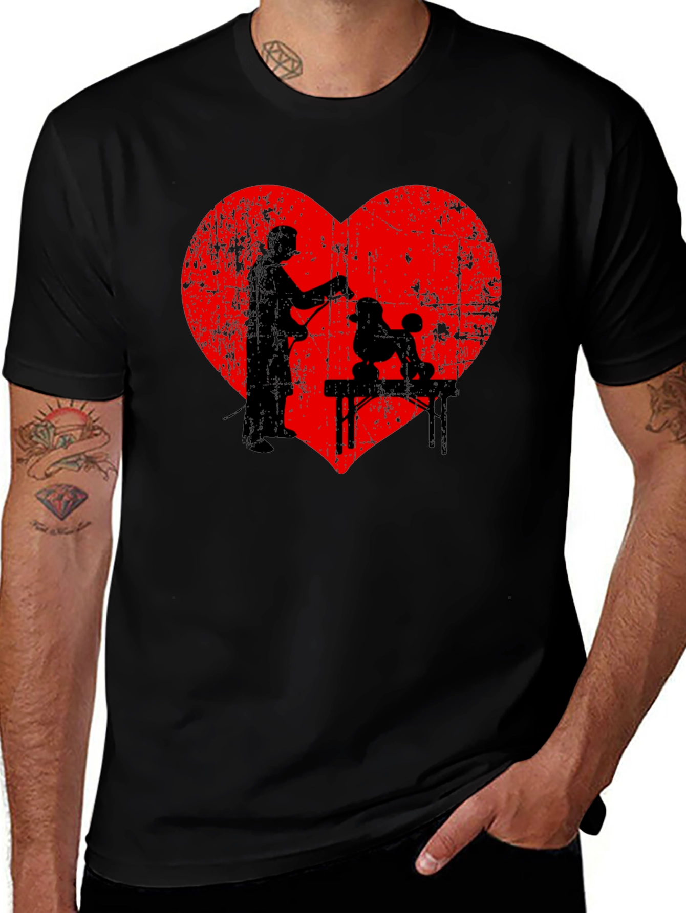 Poodle Groomer Heart T-Shirt