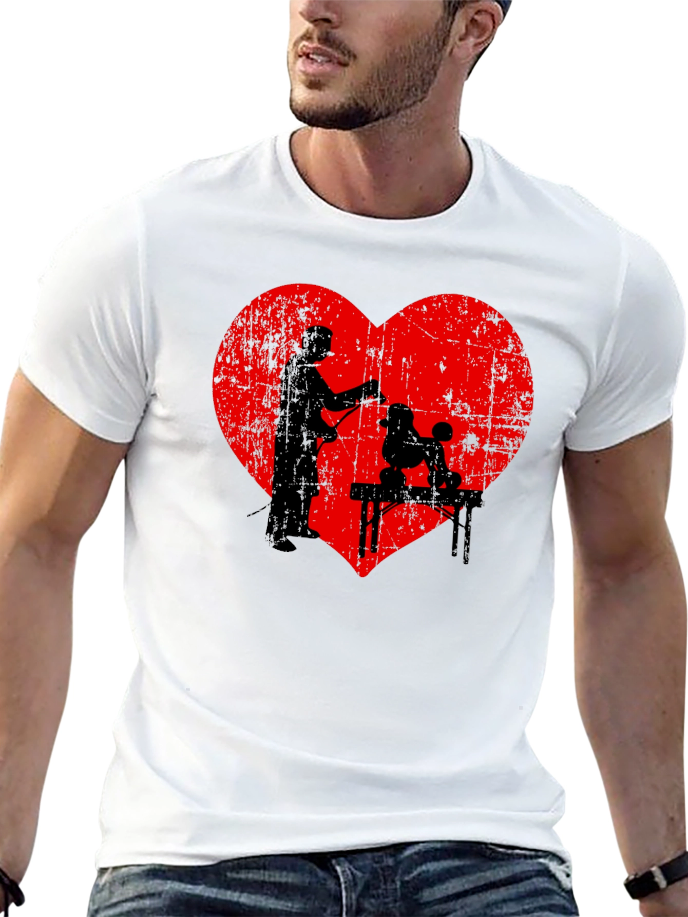Poodle Groomer Heart T-Shirt