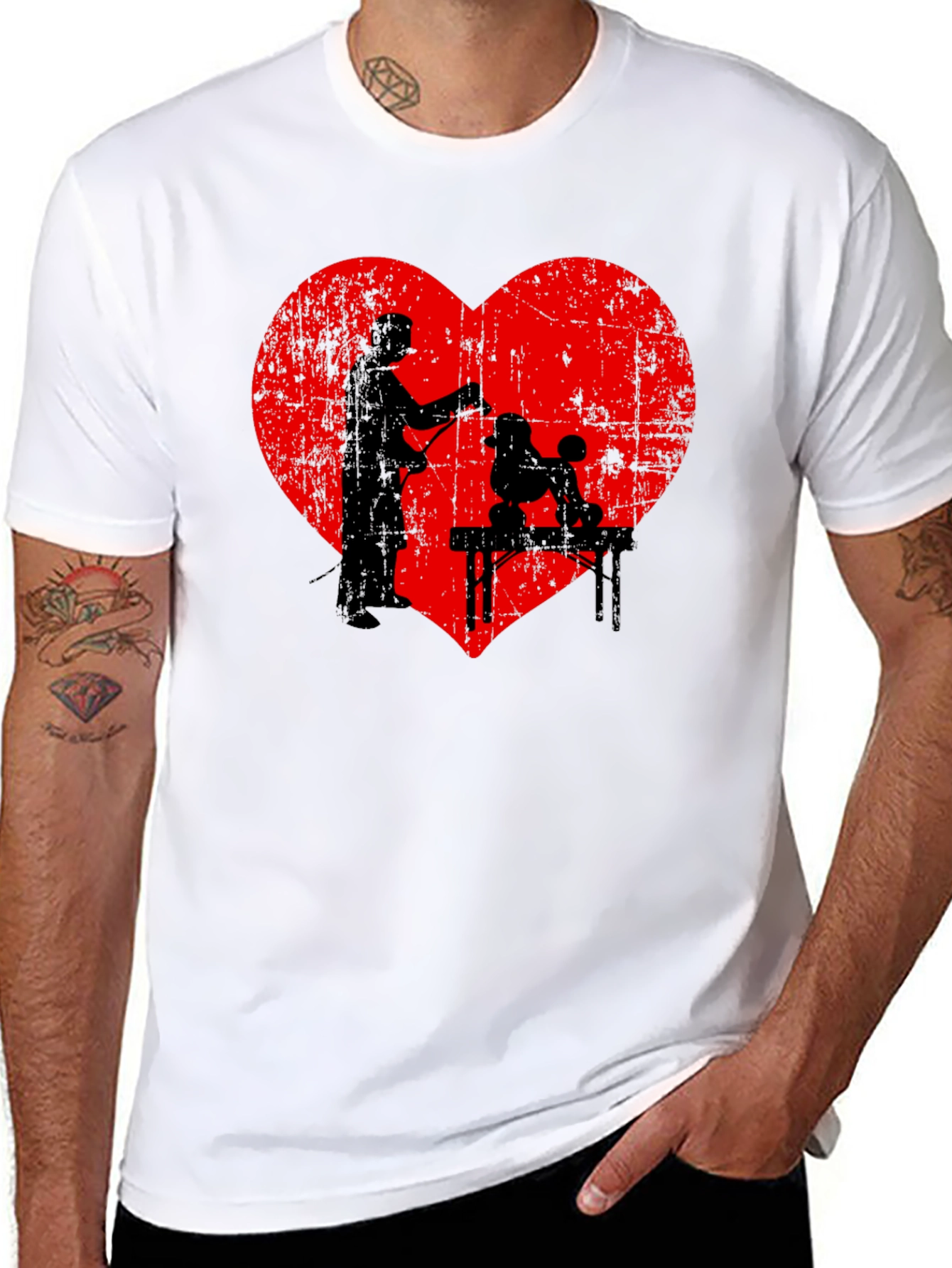 Poodle Groomer Heart T-Shirt