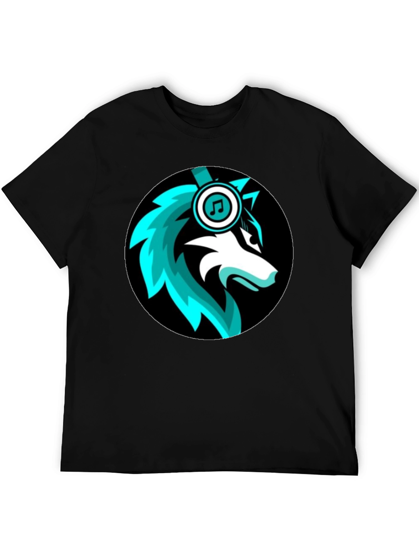 Wolf DJ Black T-Shirt - Music Lover Apparel