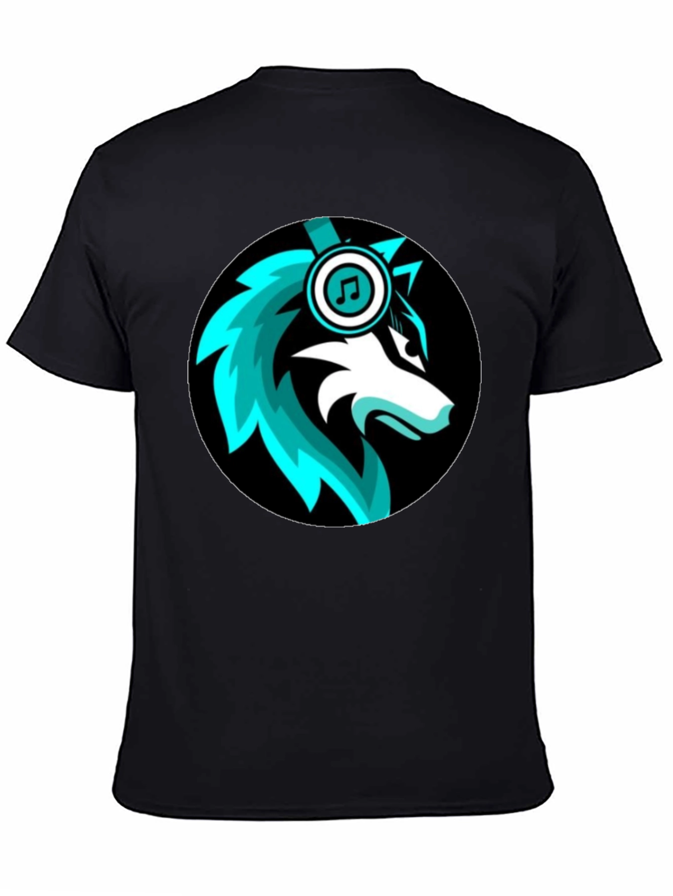 Wolf DJ Black T-Shirt - Music Lover Apparel