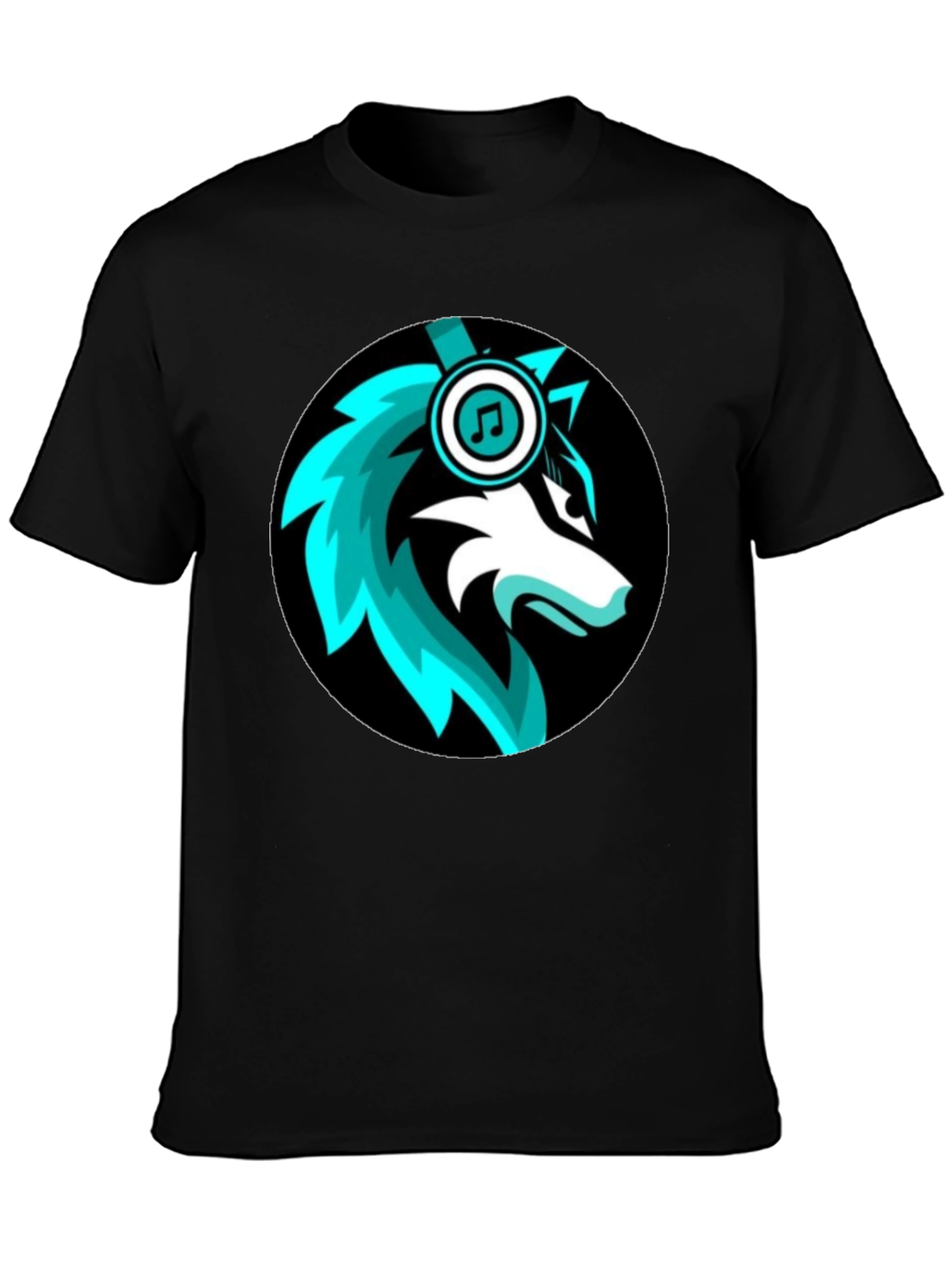 Wolf DJ Black T-Shirt - Music Lover Apparel